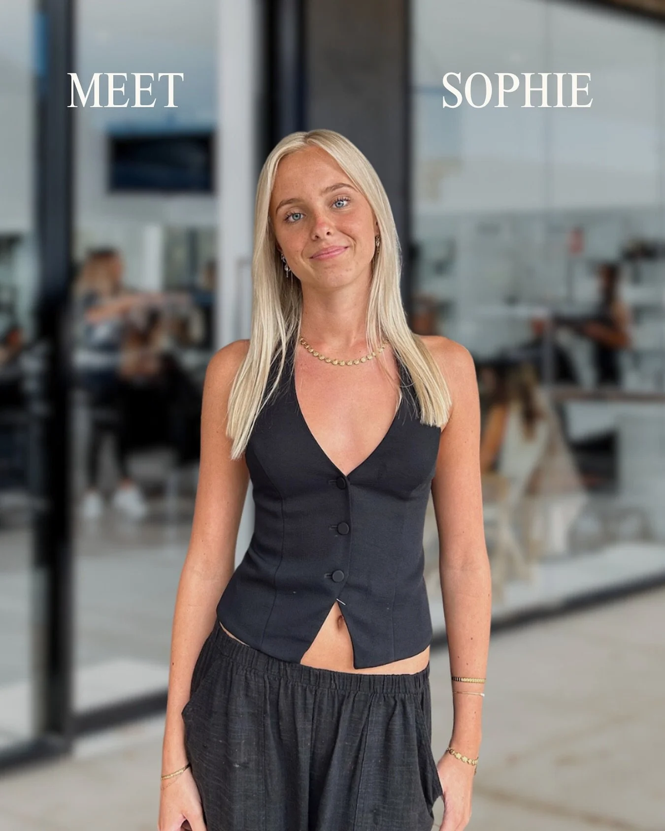 MEET SOPHIE! 🫶🏻✨
 
Our apprentice superstar! Sophie&rsquo;s really starting to get into her groove with blow-dries and is loving the hands-on experience. 

When she&rsquo;s not in the salon, she&rsquo;s out and about with her friends, soaking up al