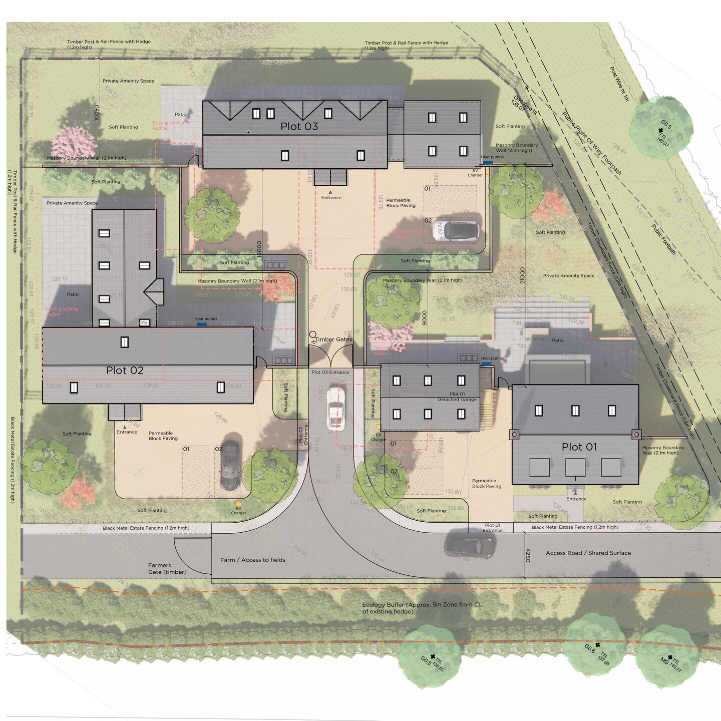 Residential development of 3 new build dwellings. The design strategy has been driven by the context, especially in creating a new farmstead arrangement and the use of local materials.
 
#Stanifortharchitects #LeicestershireArchitecture #MidlandsArch