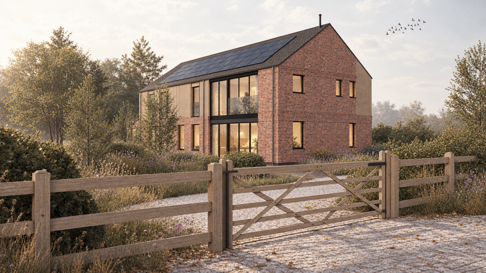 Cinematic Countryside House at Golden Hour.png
