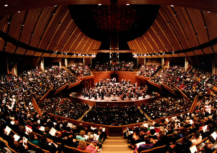 auditorium with concert in progress