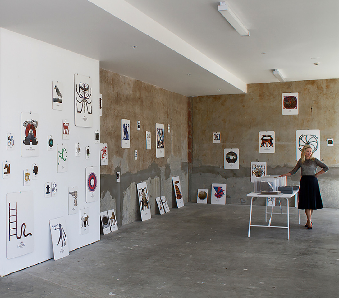 Olivia McLeavey in the Pop Up gallery in Webb Street.