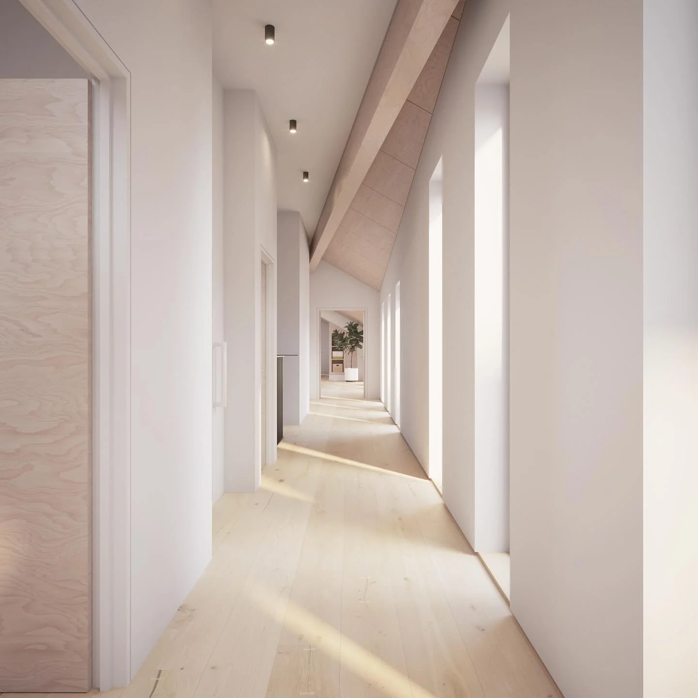 We’re pretty excited about this one… circulation space for a new commercial unit. 
More to come as the project develops. On site 2025.
Rendered in @chaosvray 
@dinesen floor texture
#modernarchitecture #sw19 #officedesign #cgi #archv