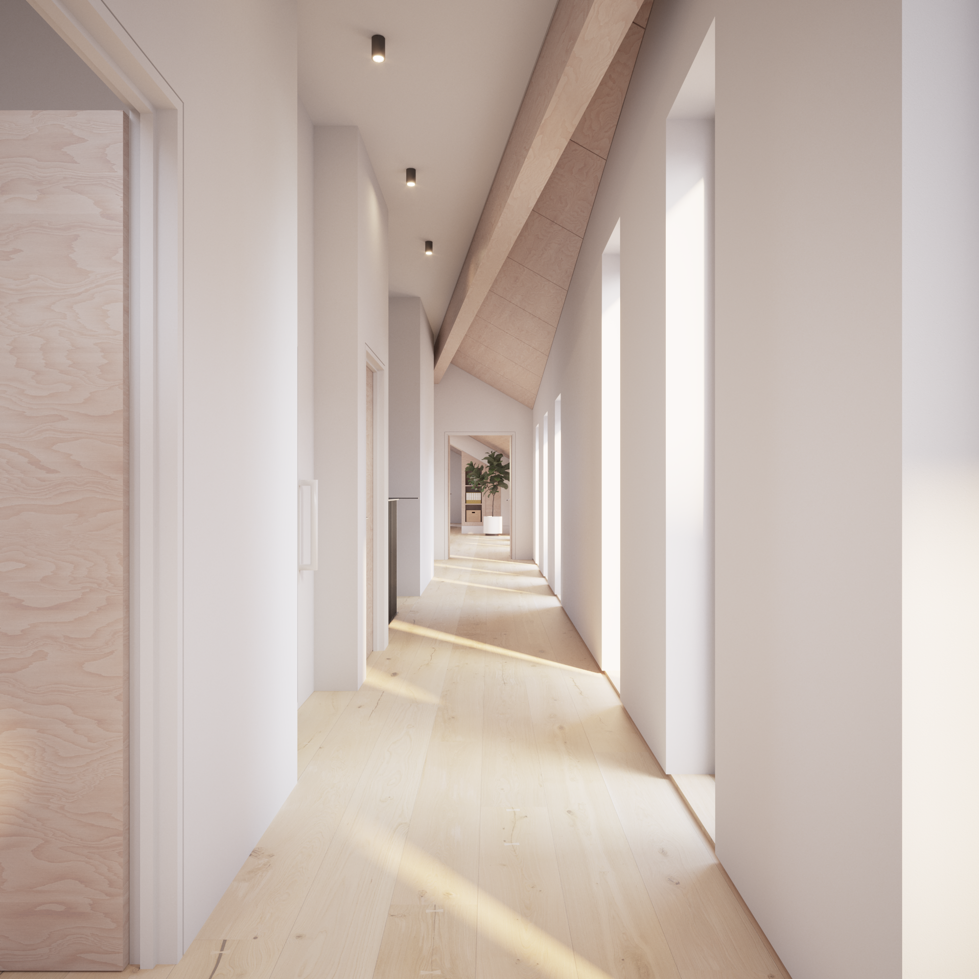 Minimal interior with natural materials