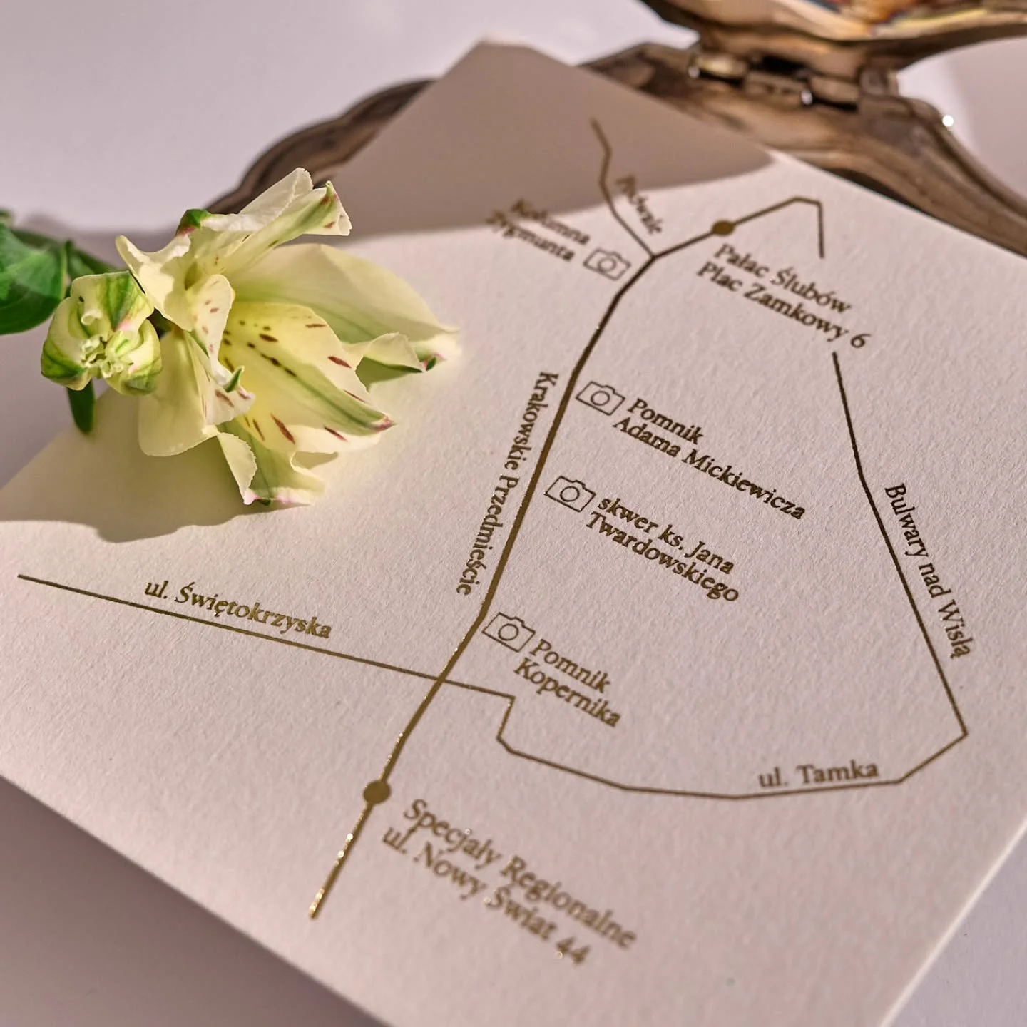 Sometimes our clients expect special inserts, like a  map of photo spots. Because why not?