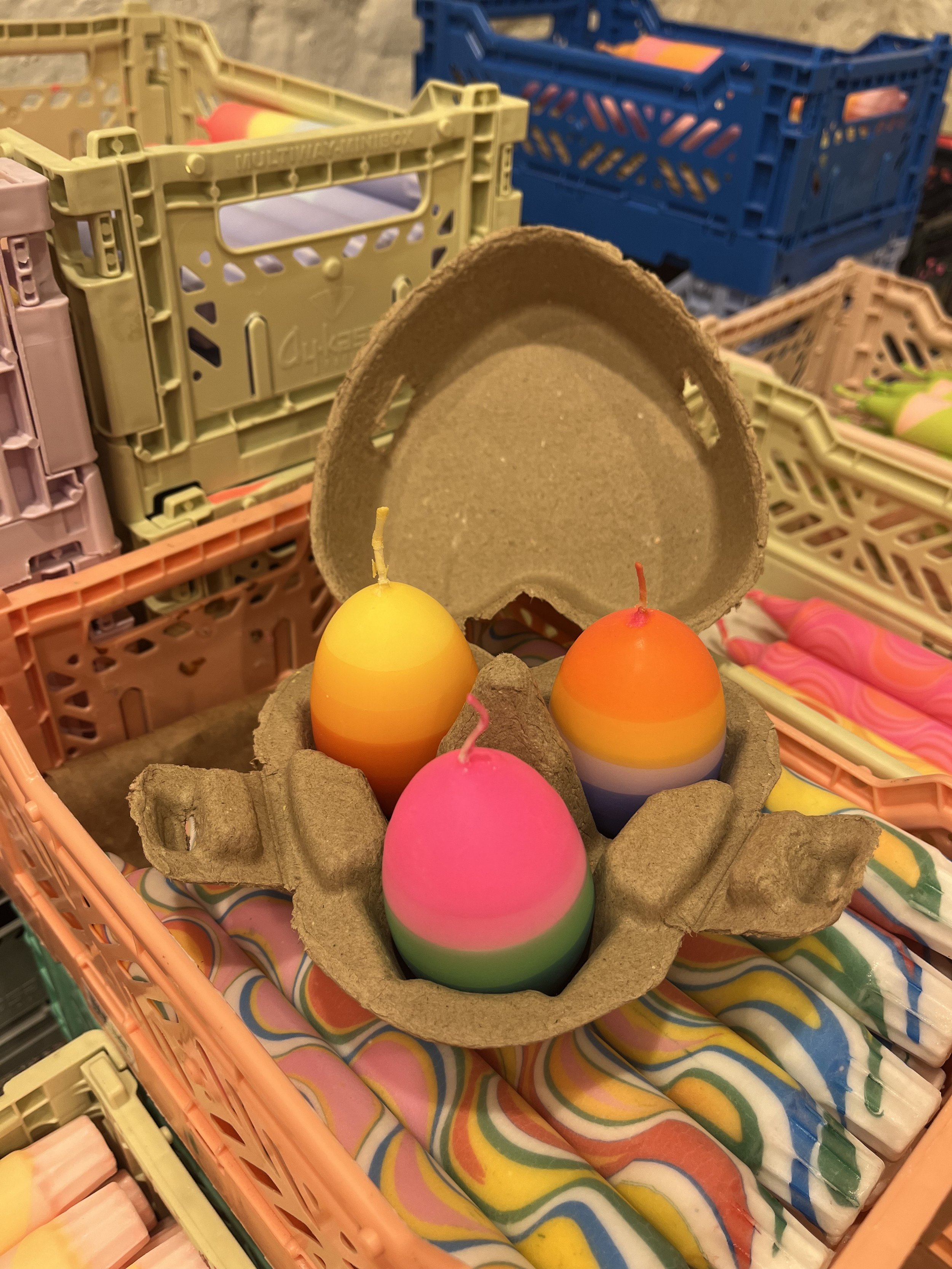 Easter Egg Candles - set of 3