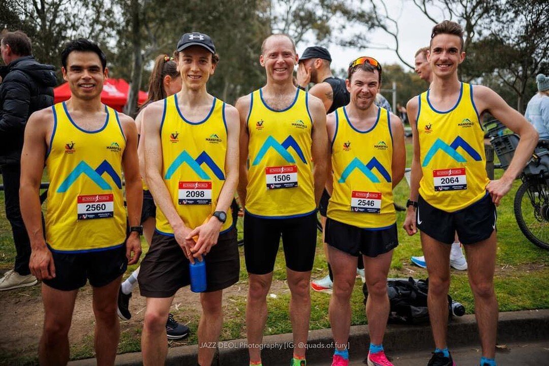 The Mansfield lads did good at the State Half Marathon Champs winning division 3 &amp; 6. The ladies got one of their best results of the season with 6th in division 2. Good effort smiling for this photo after 21.1ks of painful fun😁 #mansfieldathlet