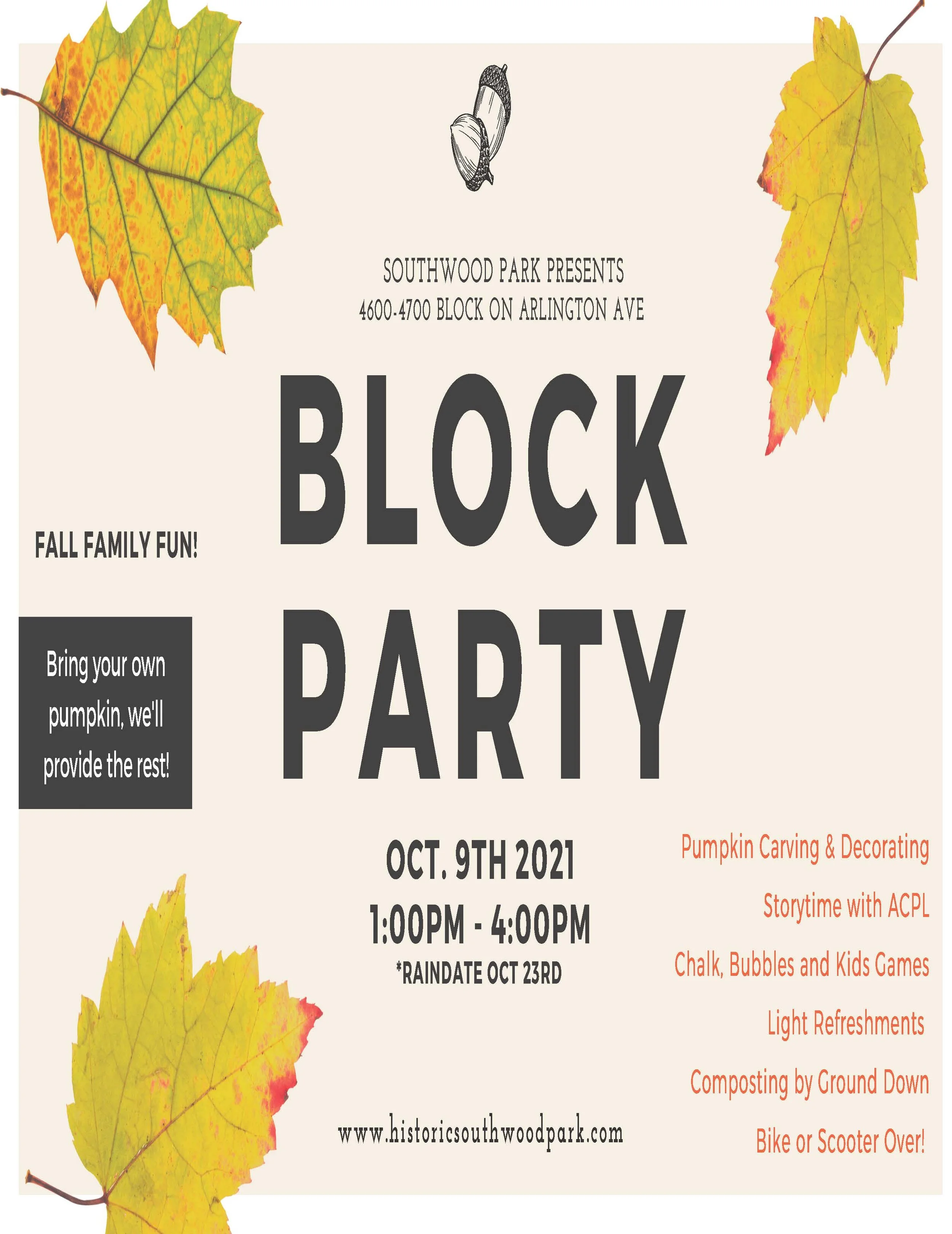 1st Annual Arlington Ave Fall Block Party