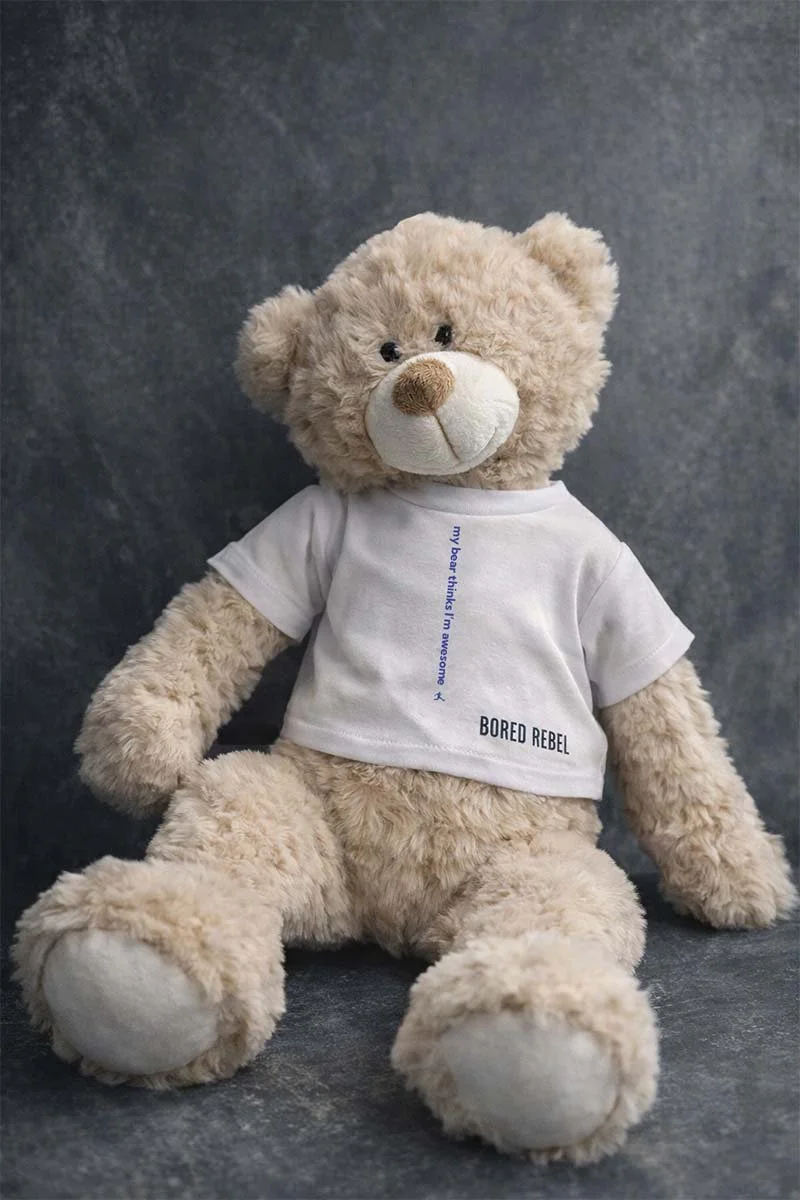 teddy bear with vertical saying my bear thinks I'm awesome grey background.jpg
