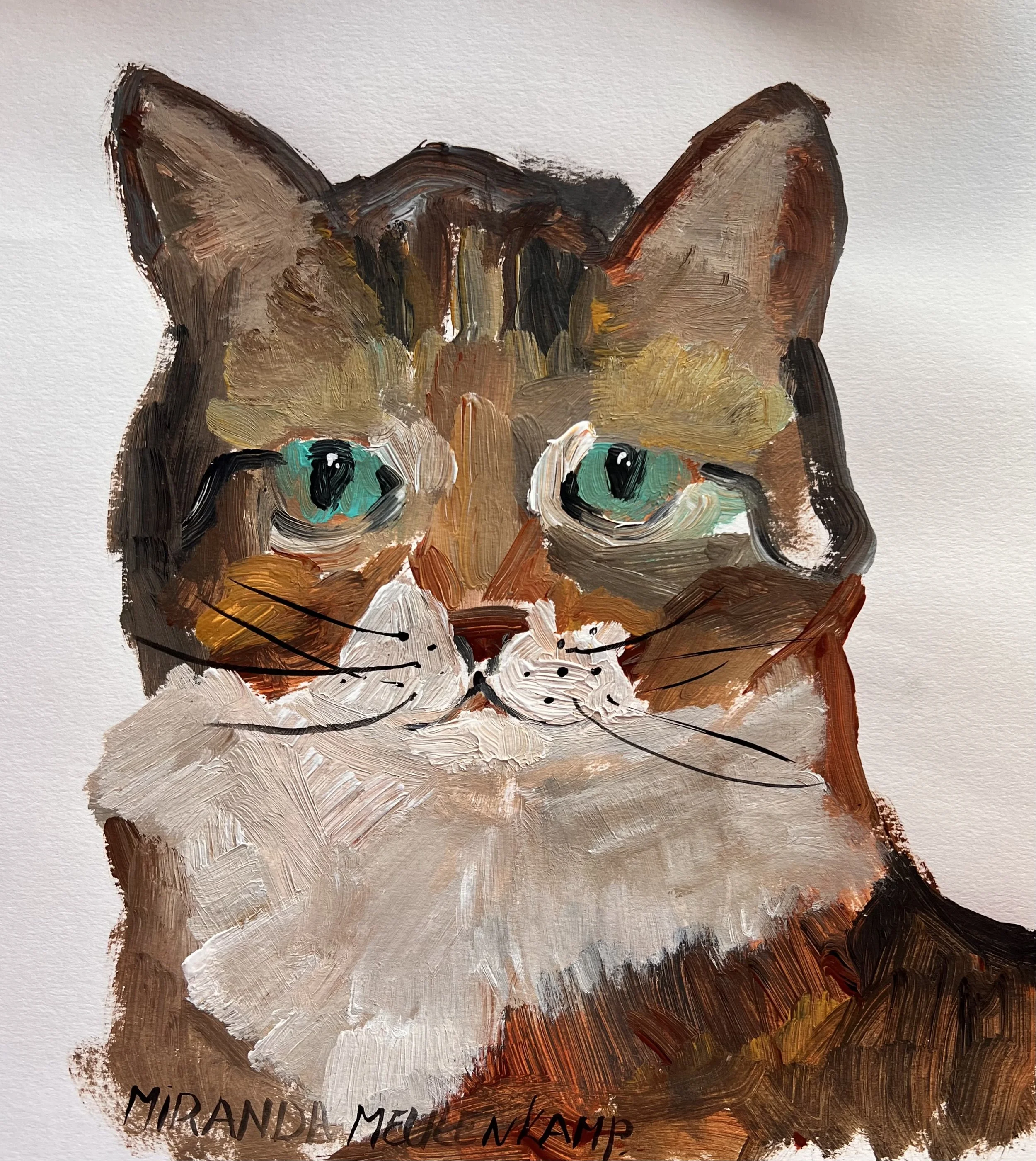 Acryl op papier 27,50 cm breed bij 30 cm. hoog    52,- euro 