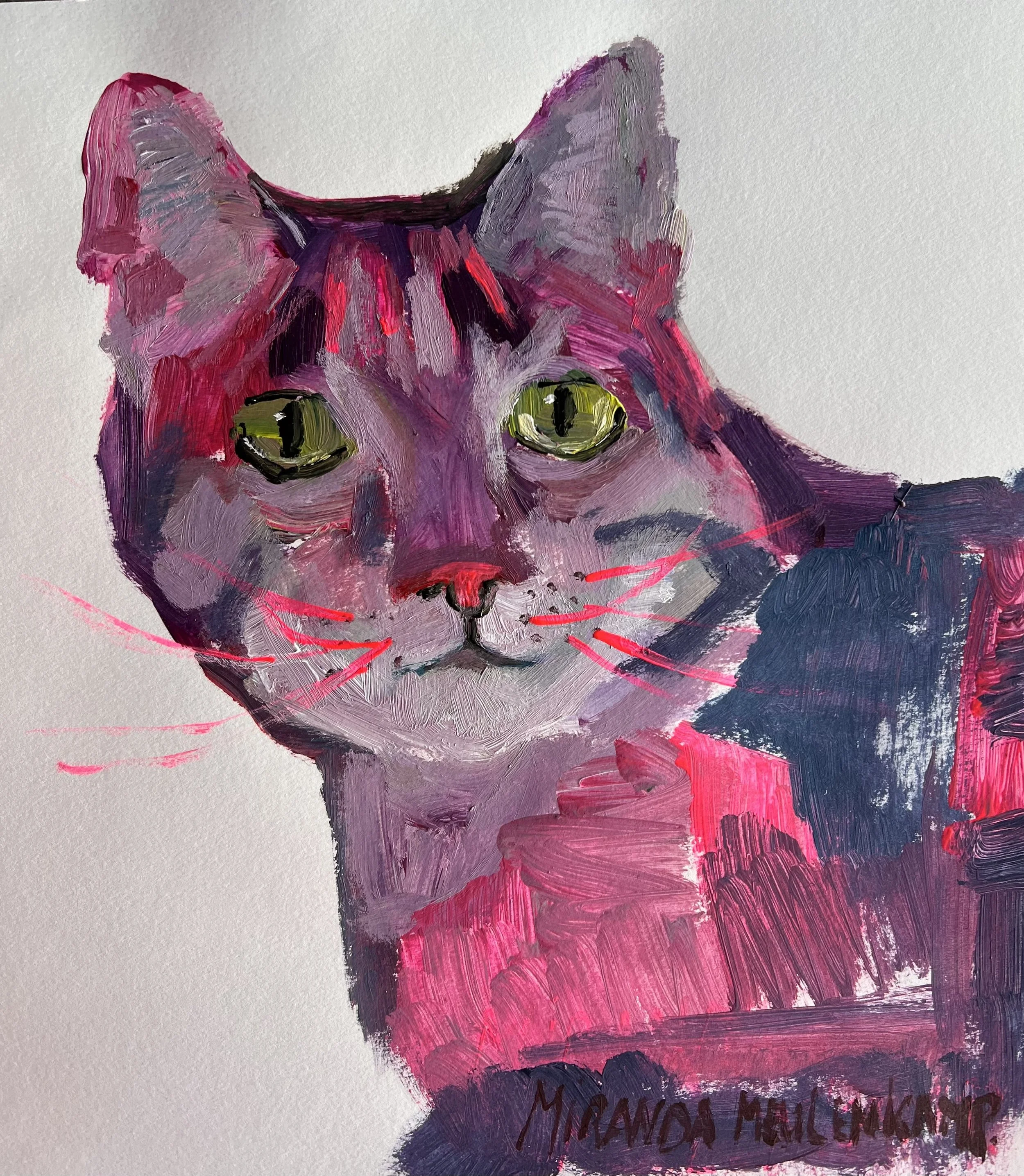  Acryl op papier.  26,5 cm. bij 26,5 cm.  52,- euro. 