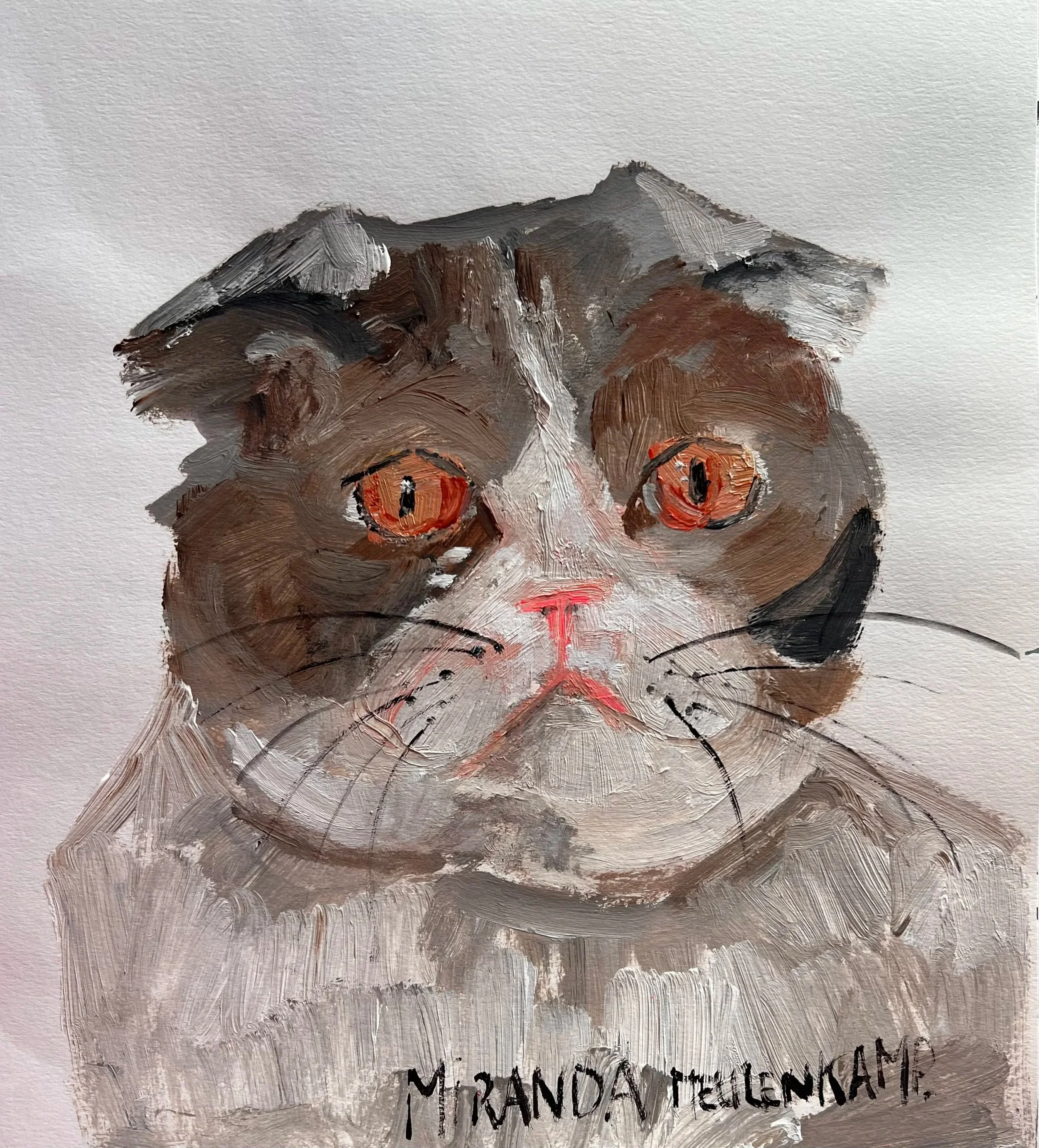  Acryl op papier  24cm breed bij 30 cm. hoog   52,- euro. 