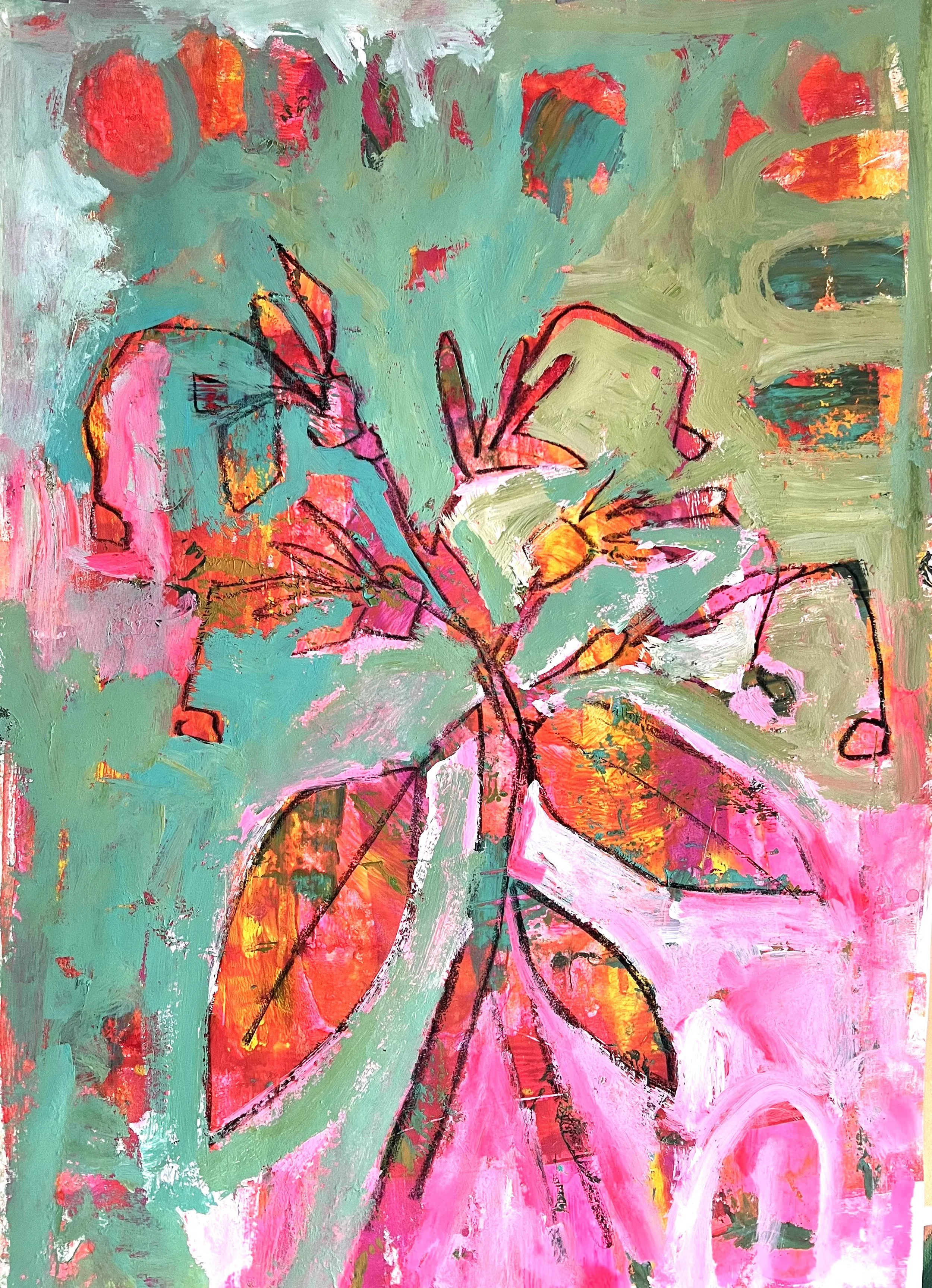  Acryl op papier. 43cm. breed bij 60 cm hoog 295,- euro. 