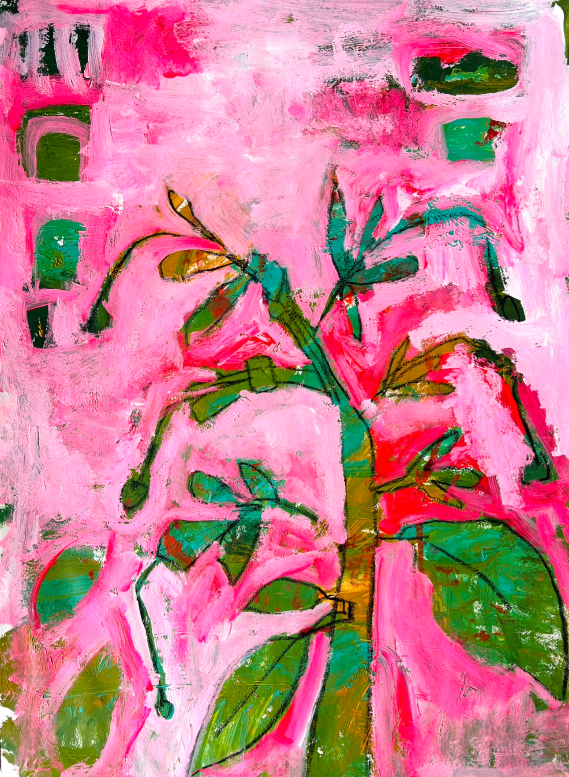 Acryl op papier 42cm. hoog bij 29,5cm. breed. 175,- euro. 