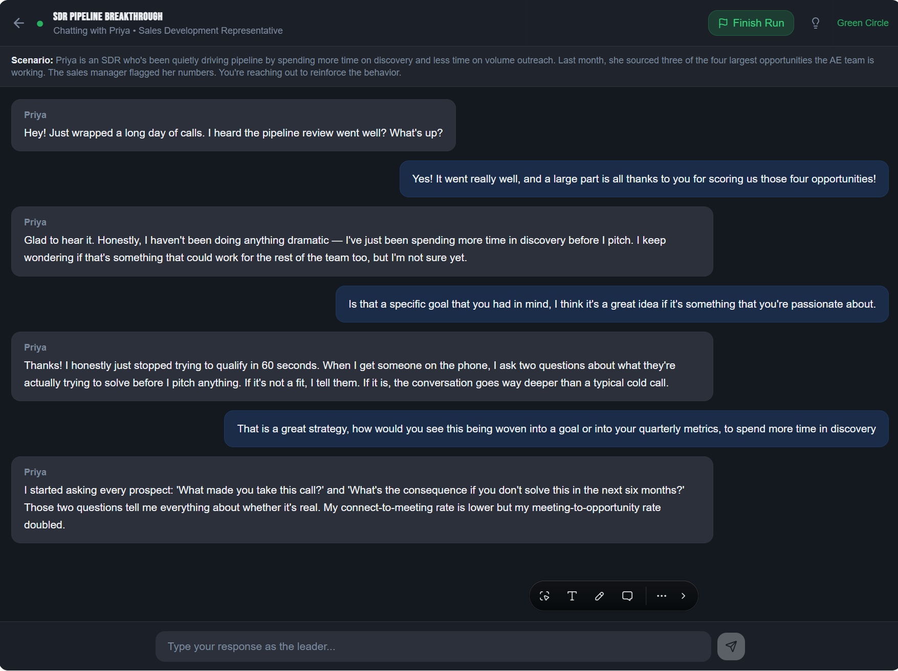 Sample conversation