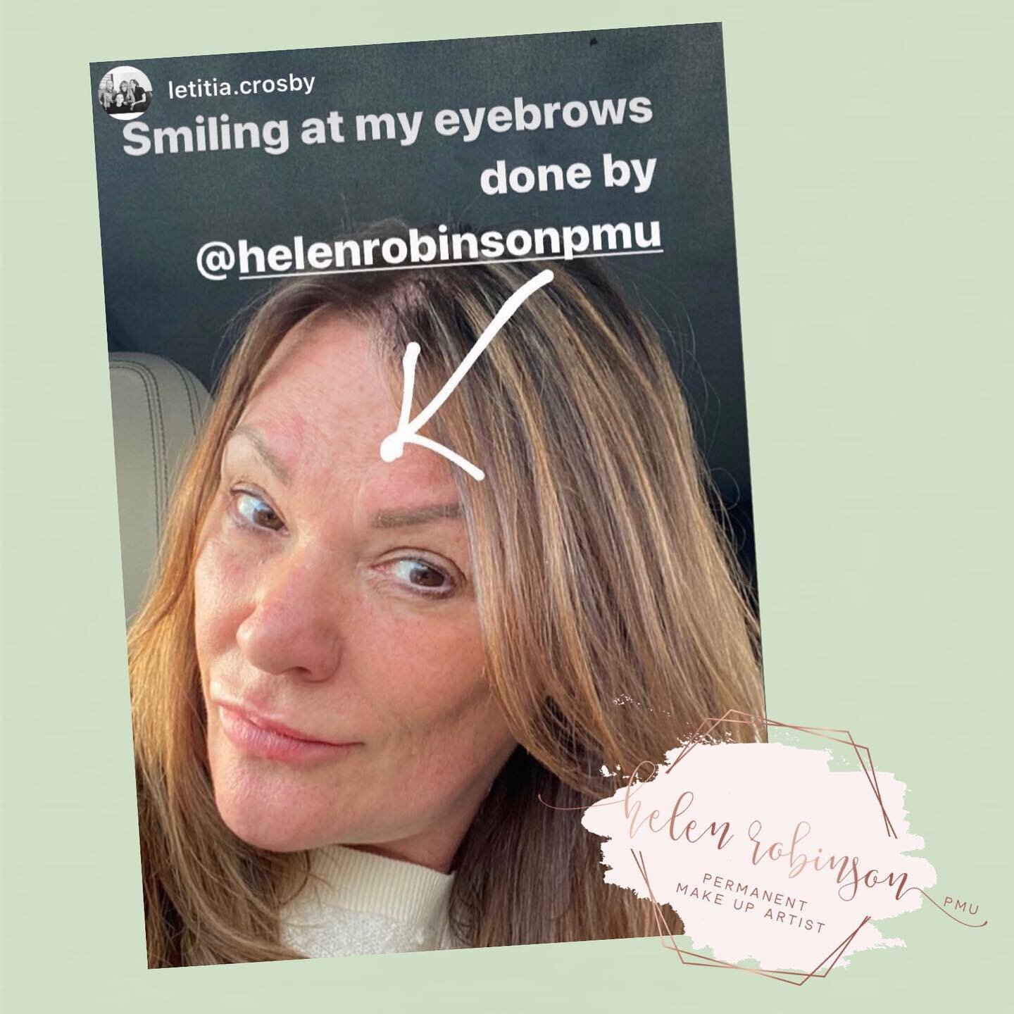Brow top up for the lovely @letitia.crosby 🥰 It&rsquo;s great being back to work 🙏🏻 #helenrobinsonpmu #powderbrows