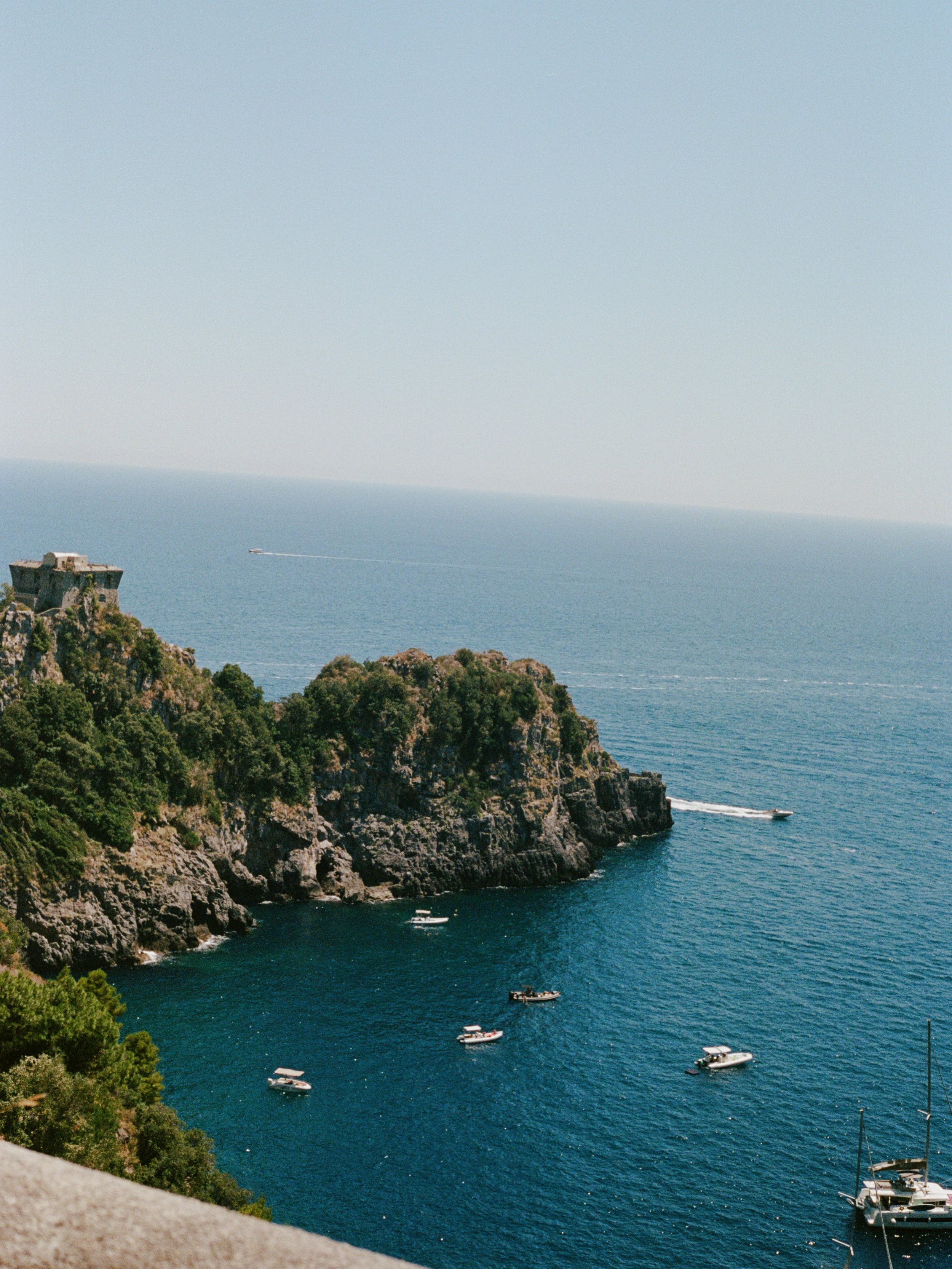 Darlings Cody &amp; Jack, married high above the Amalfi Coast in this incredible open air stone chapel, Basilica di Sant&rsquo;Eustachio. Sun-warmed stone, olive trees, endless blue stretching above &amp; below us.. and these two. A joy! Made of cour