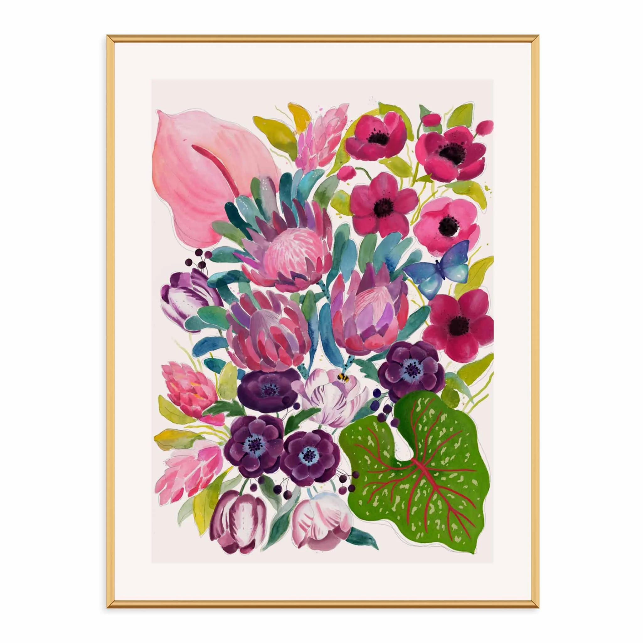 Protea botanical wall art print