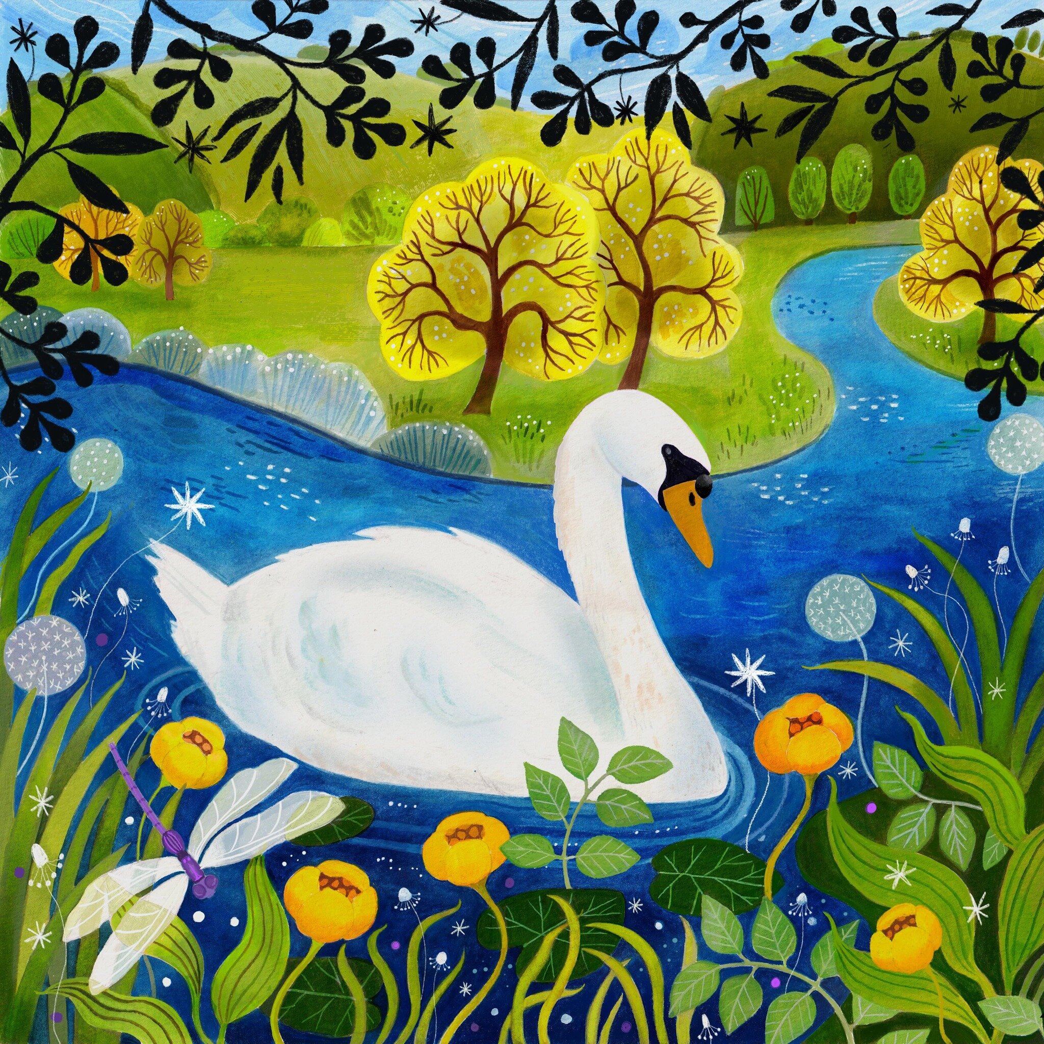 Yesterdays gouache painting that I stayed up far too late finishing 🥱
#illustration #illustrator #greetingcard #jigsawpuzzles #artlicensing #swan #gouache #wildlifeart #greetingcards #paperproducts #artprints