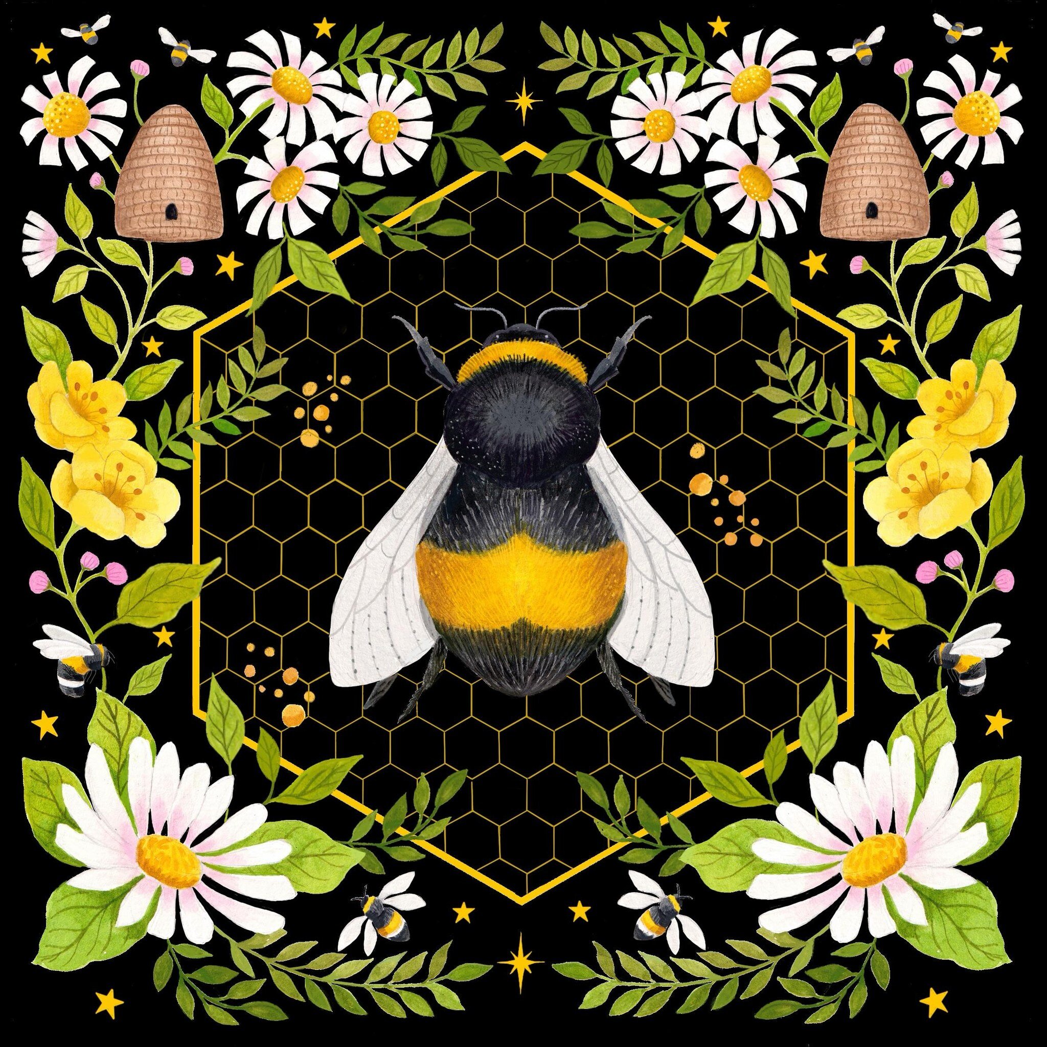Since I started illustrating , I&rsquo;ve always meant to paint a bee but never got round to it - till yesterday ! 🐝 There may or may not be more in the future 😆

#illustration #illustrator #artlicensing #bee #greetingcards #jigsawpuzzle #wildlifea