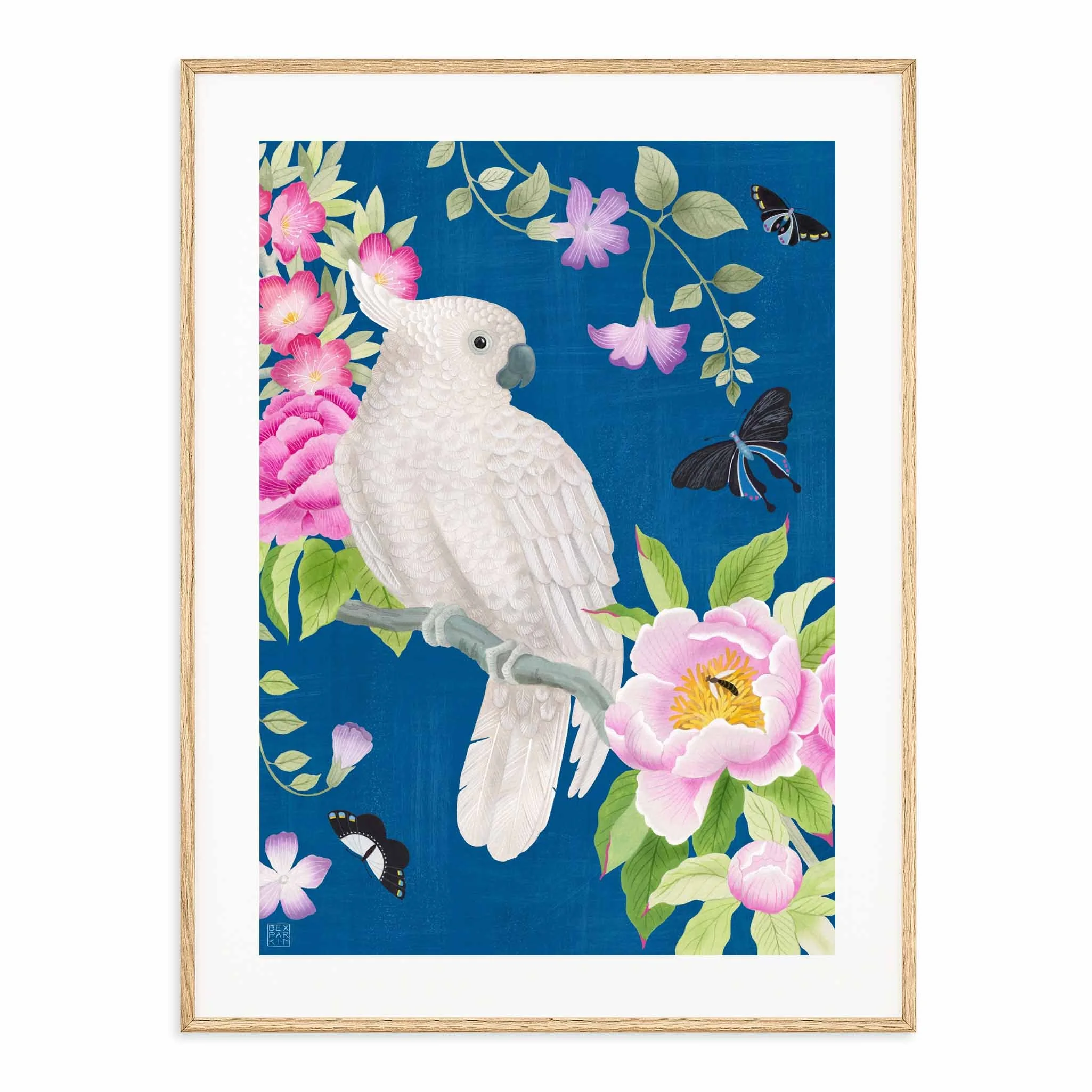 Cockatoo Chinoiserie Art Print