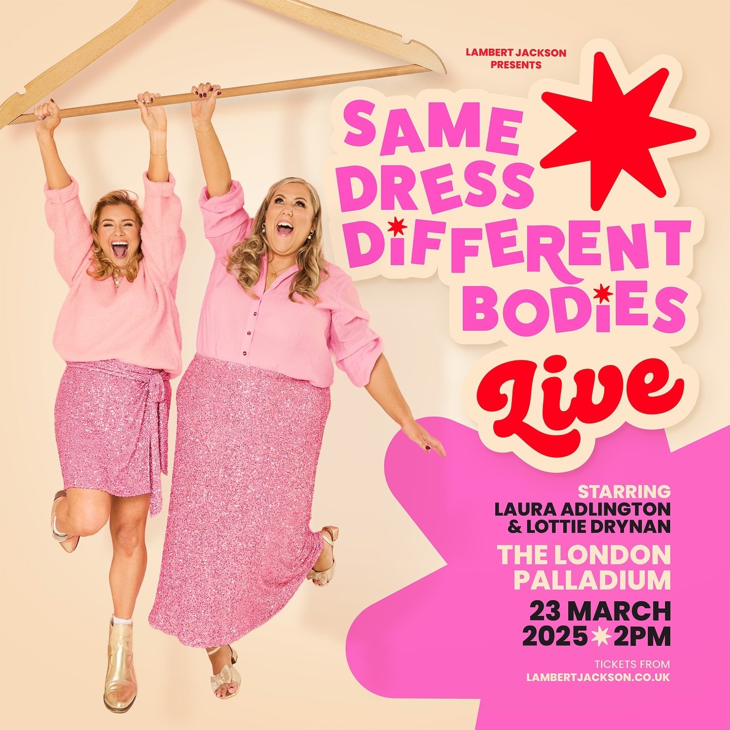 GO GO GO!! Presale tickets for our ultimate confidence-boosting show SAME DRESS DIFFERENT BODIES LIVE AT THE PALLADIUM are now on sale!!! 🎉🤩🎟️

Our last show sold out in just SEVEN MINUTES and with a fabulous line-up of special guests and exciting