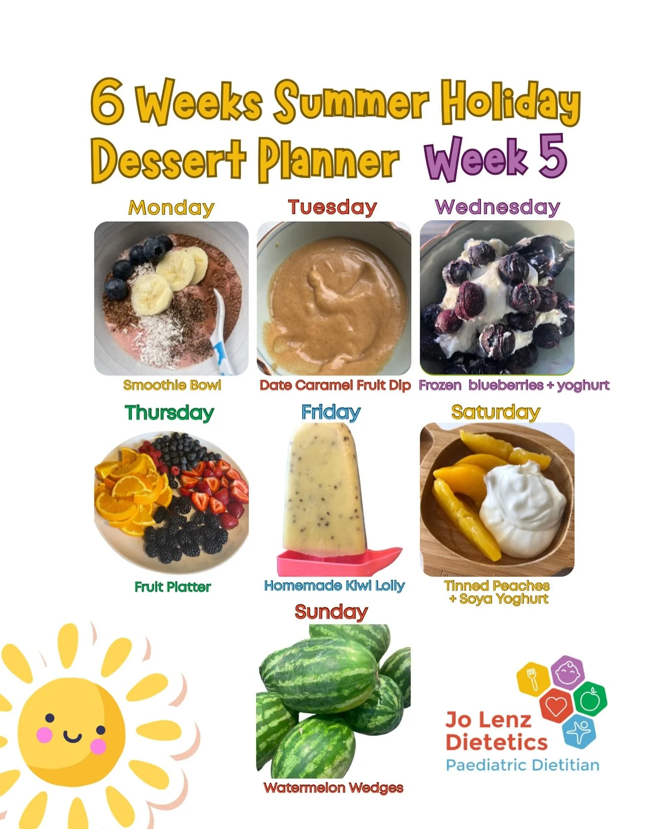 ☀️ Nearly the end of my summer holiday dessert ideas ☀️

🍌 Smoothie bowls &ndash; we&rsquo;ve been having these on repeat! Perfect for hot days, and you can mix things up with different fruits and toppings.

🌴 Date caramel &ndash; I&rsquo;ve been u