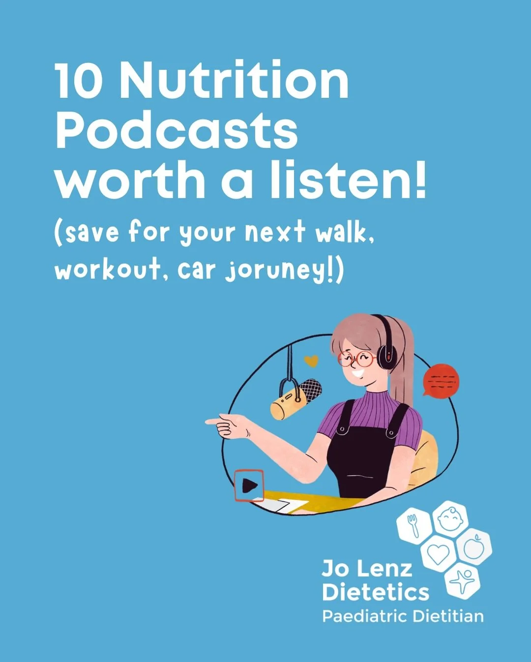🎙️Check out these podcasts for your next walk, workout, or car journey!

🎧So many useful insights from experts on children&rsquo;s eating, loads of practical ideas for parents, students, nutritionists, dietitians and freelancers. Excellent myth-bus