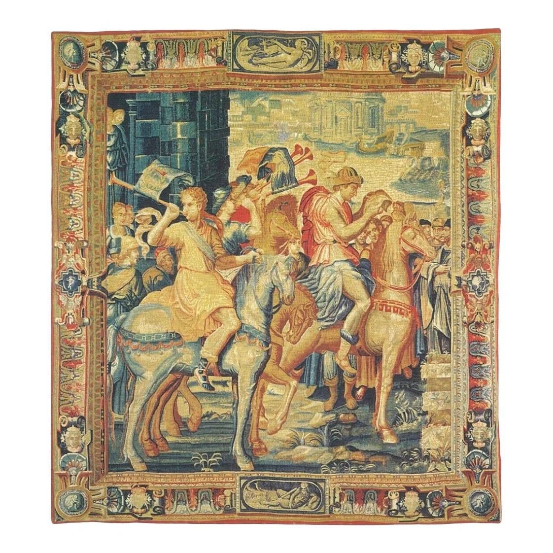 Les Hearts Vintage French Tapestry