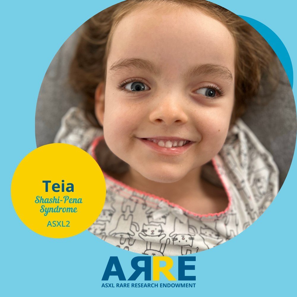 What if your loved one had a genetic disorder so rare that no one had ever heard of it before -- let alone knew how to treat it? For many families with ASXL-related disorders, this is their reality. 
 
Teia is one of 45 people estimated in the world 