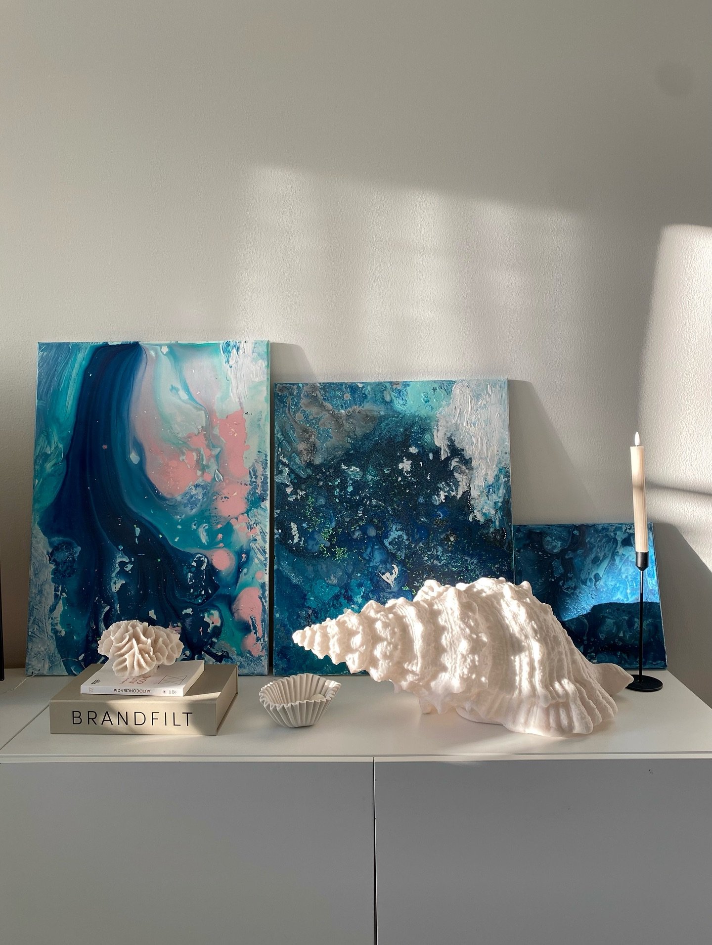 Mina tavlor i morgonljus ✨⛅️🐚🪸🌸