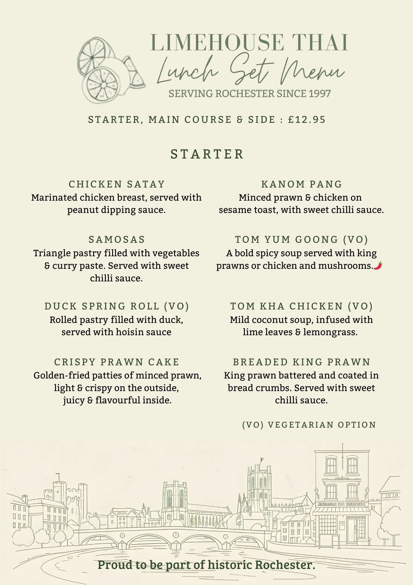 Lunch Menu Rochester