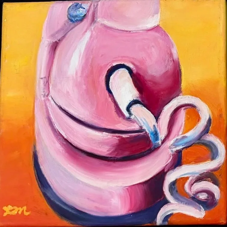 Princess Shows Her Rear, Oil (12"x 12")