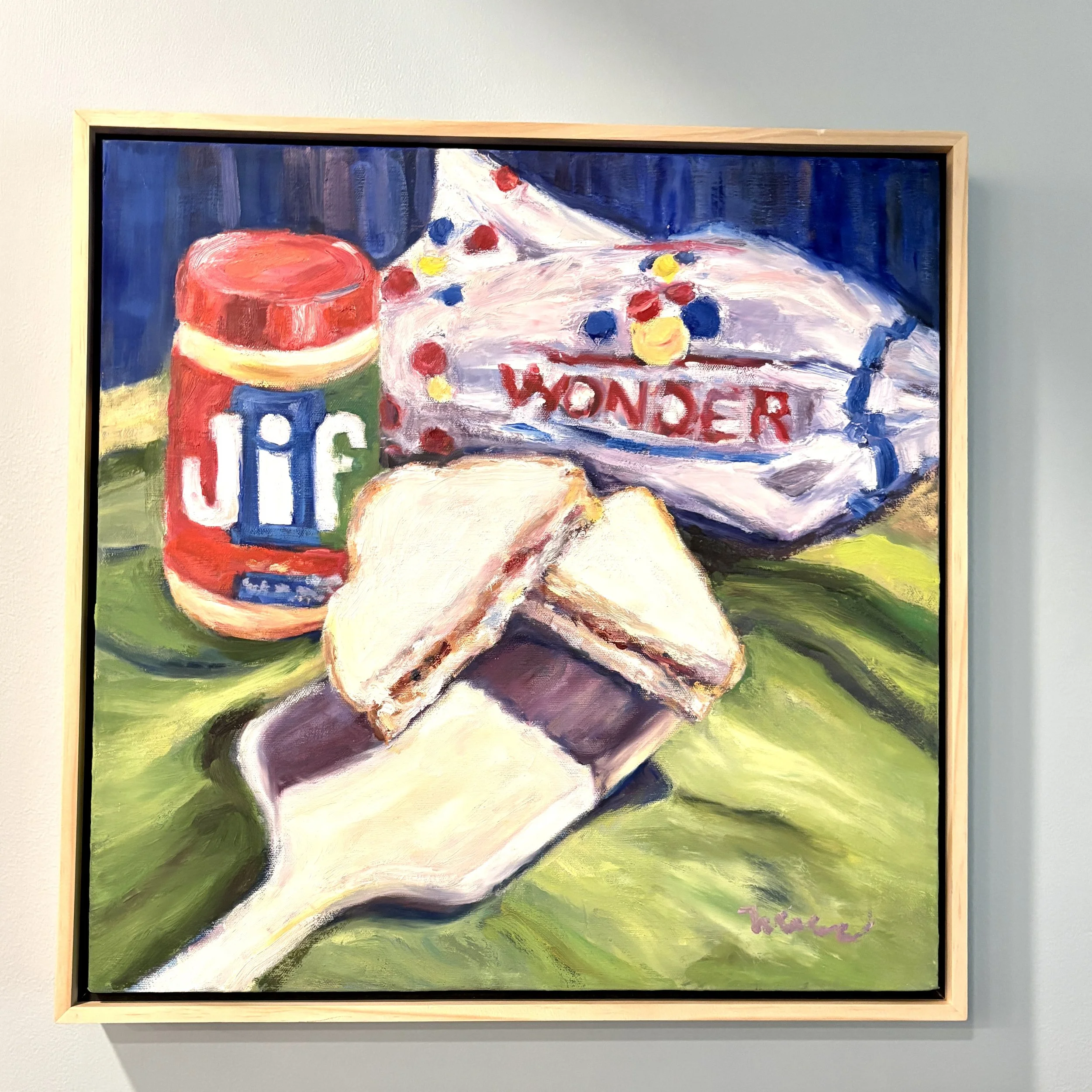 Lunchtime, oil in wood frame (18"x 18")