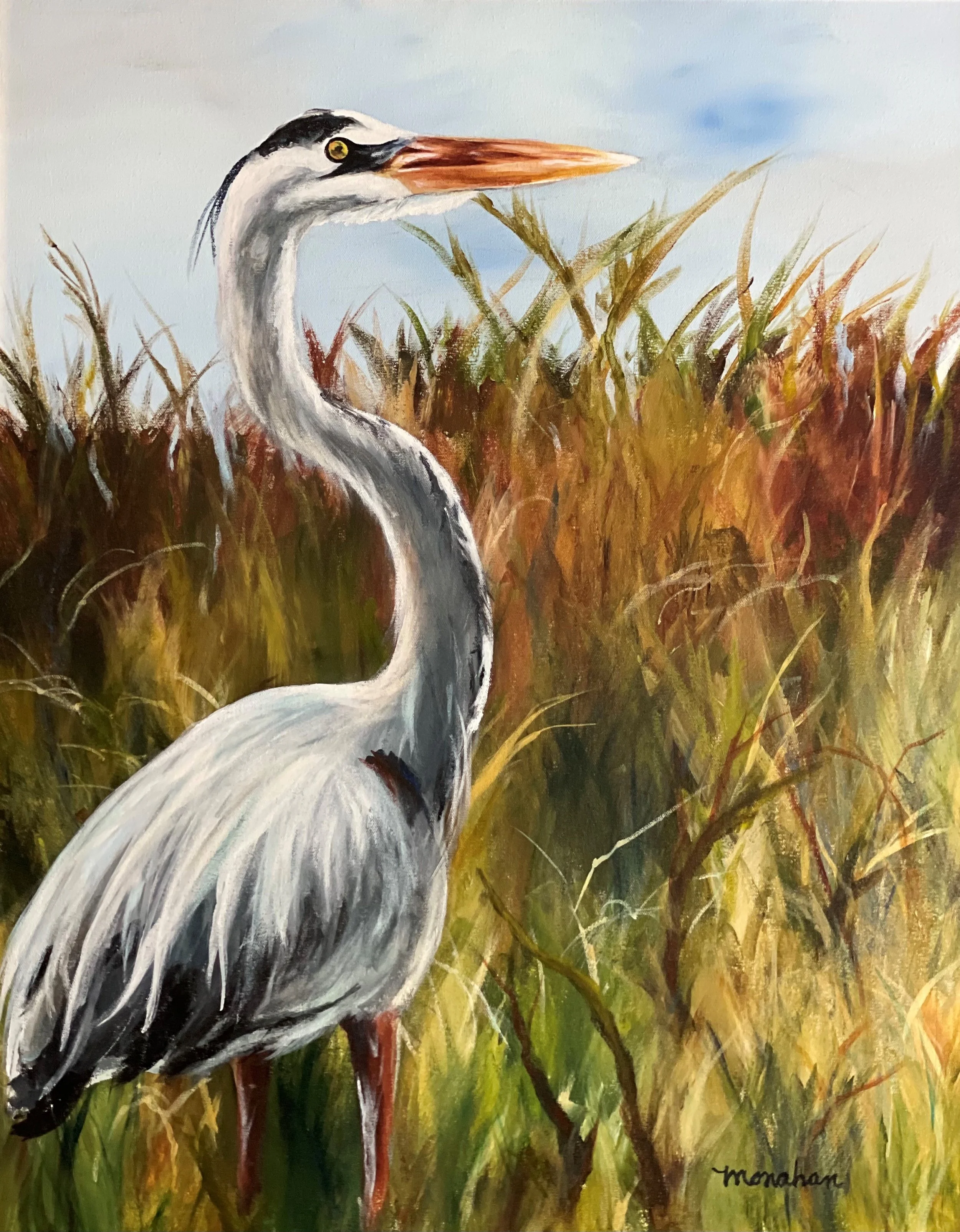 Blue Heron (24"x30")