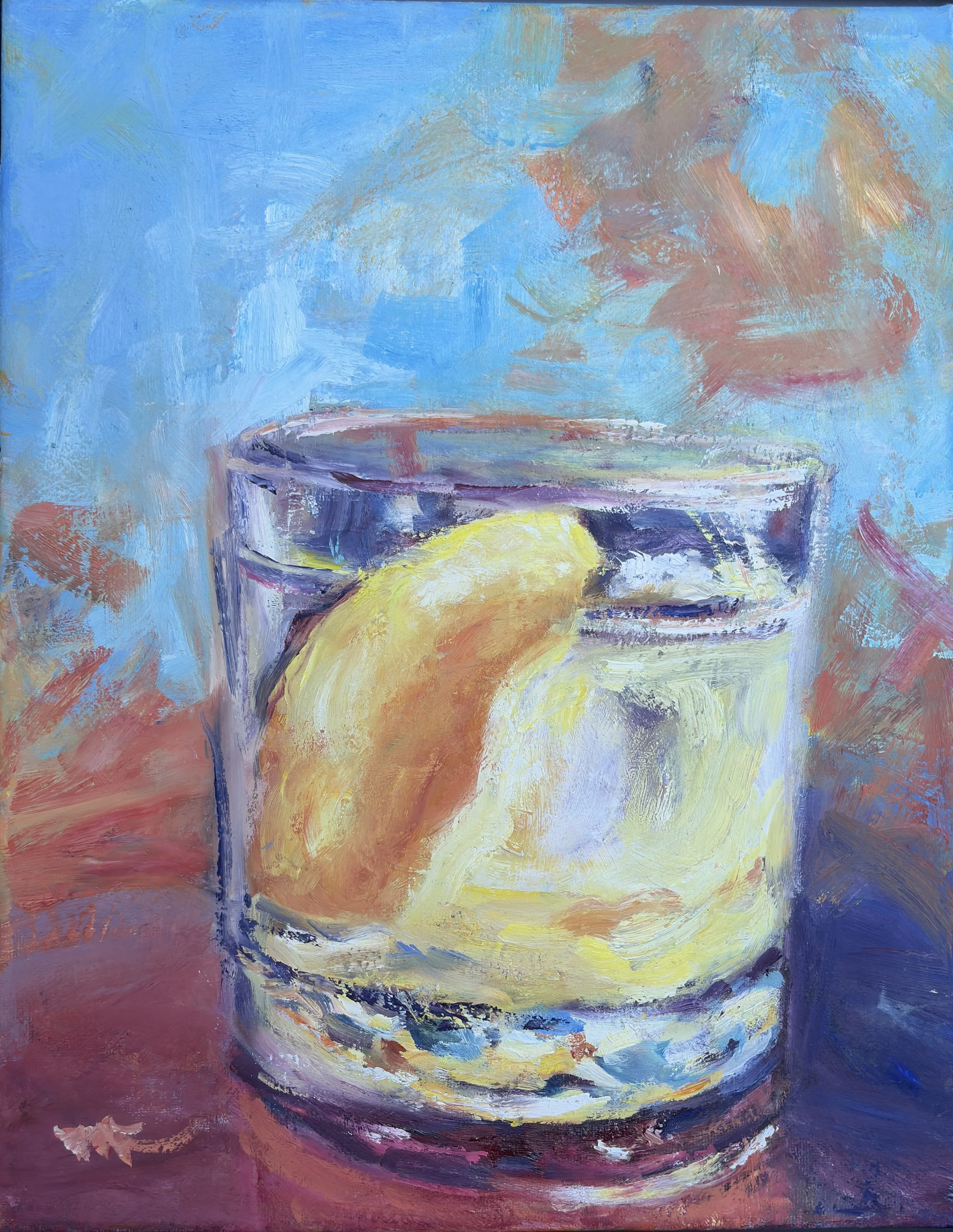 Old Fashioned, oil in gold frame (11"x 14")