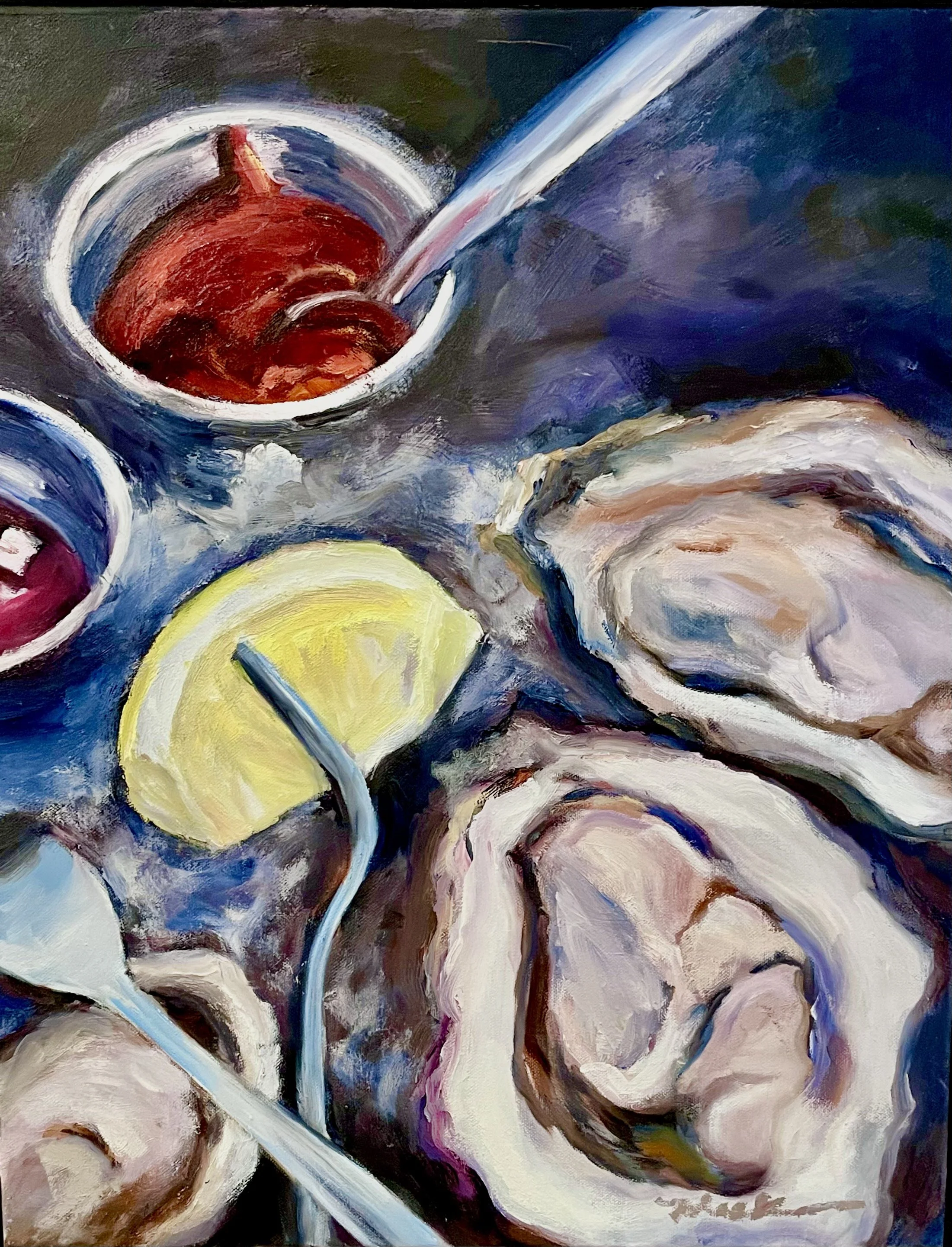 Oysters & Sauce, Oil (16"x20") 