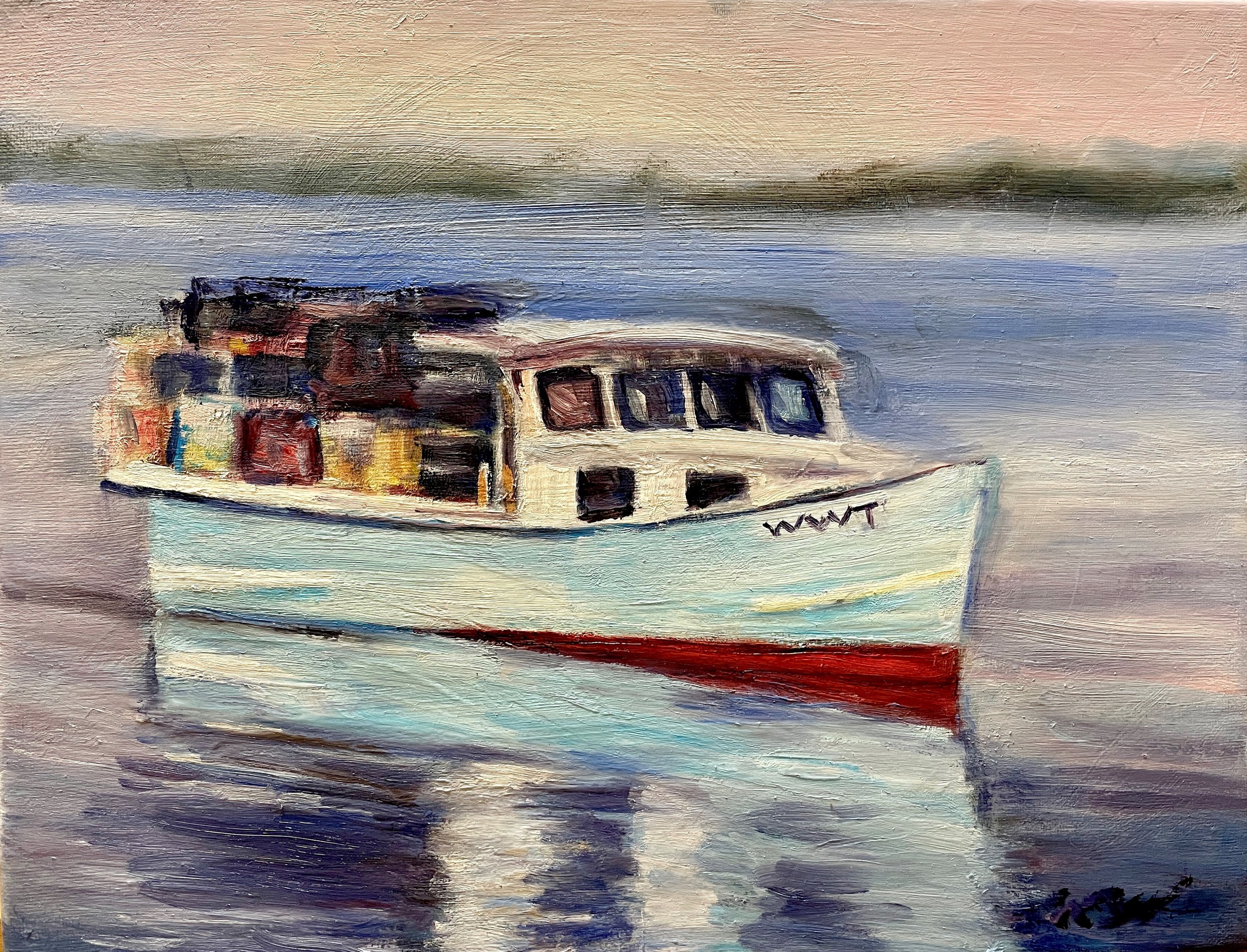 Work Boat, Oil (12"x16")