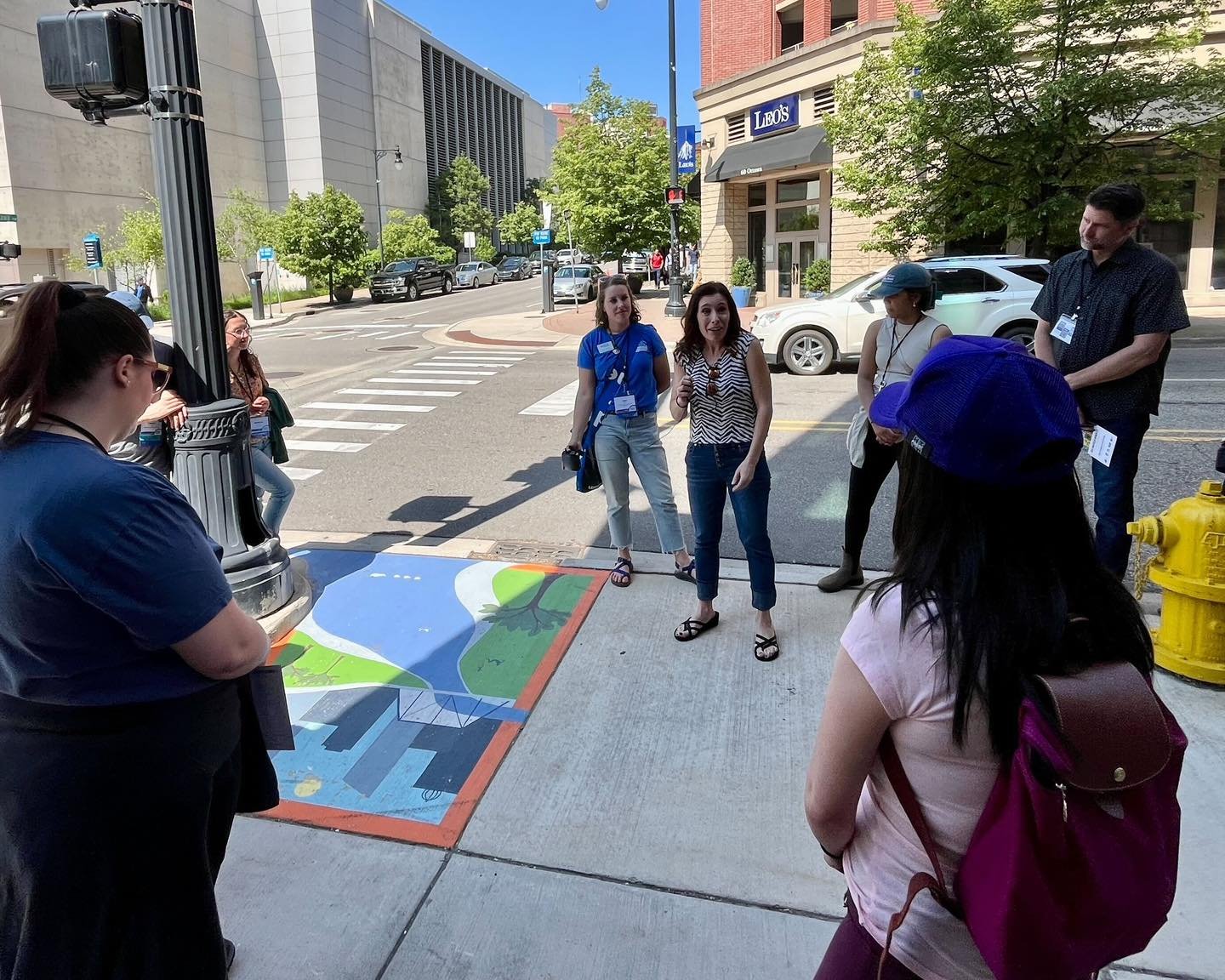 Have we said how much we 🫶🏻 @lgrow_org? Yesterday we had the opportunity to join the annual River Rally, hosted by Lower Grand River Organization of Watersheds for a walking tour around the city. 

Since 2019, our storm drain mural program has run 