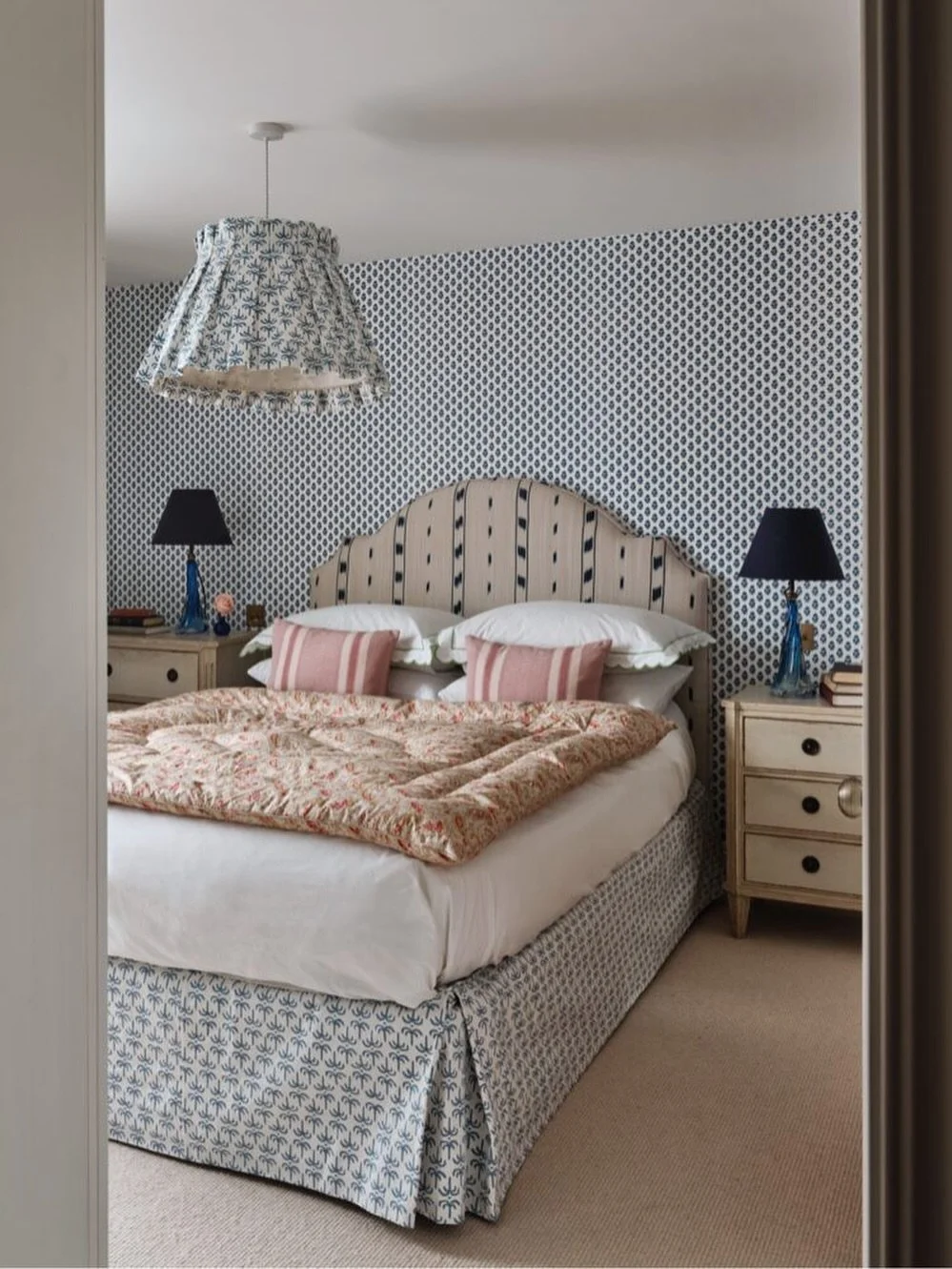 Ikat Stripe in @jesslavers Notting Hill project, featured in @englishhomemag