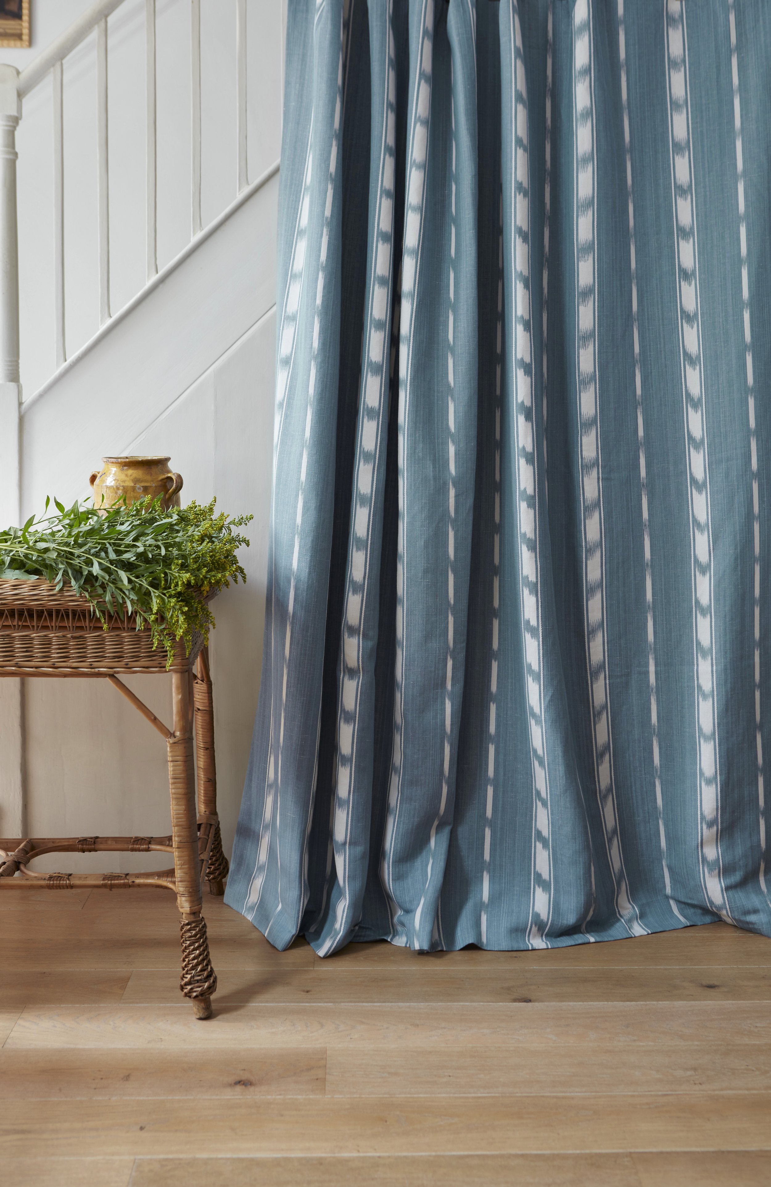 Ikat Stripe, Gustavian Blue