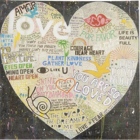 Choose Love Art Poster - 12" X 12"