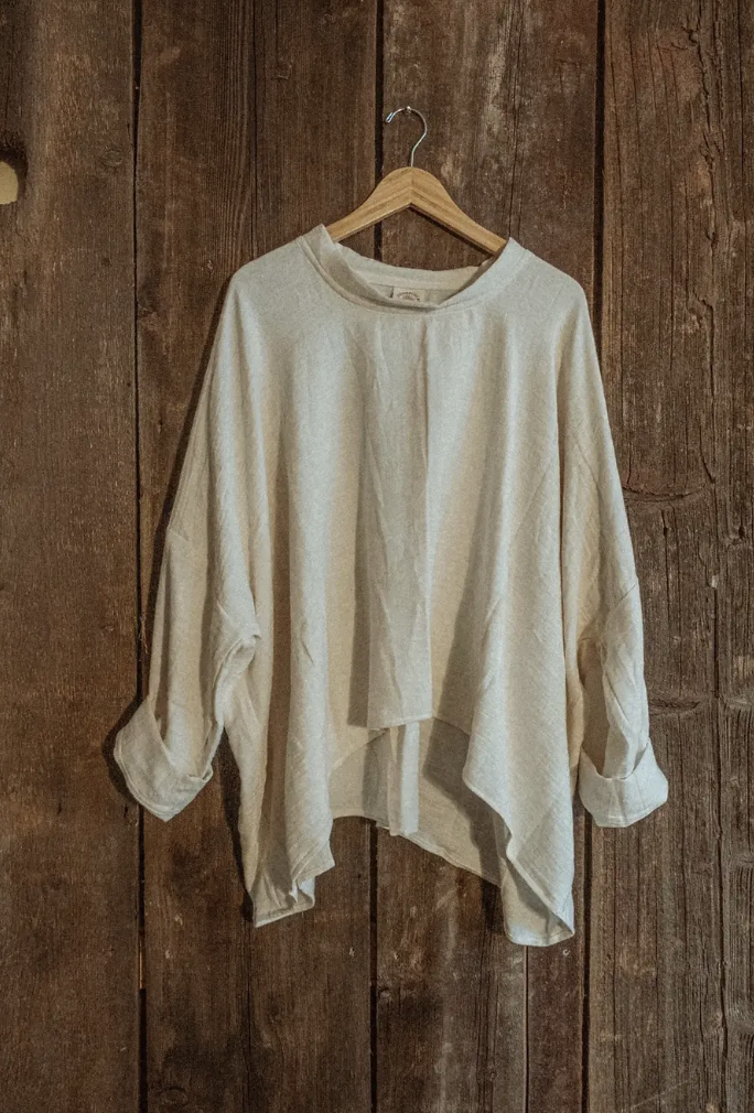 Cozy Pullover tee in white