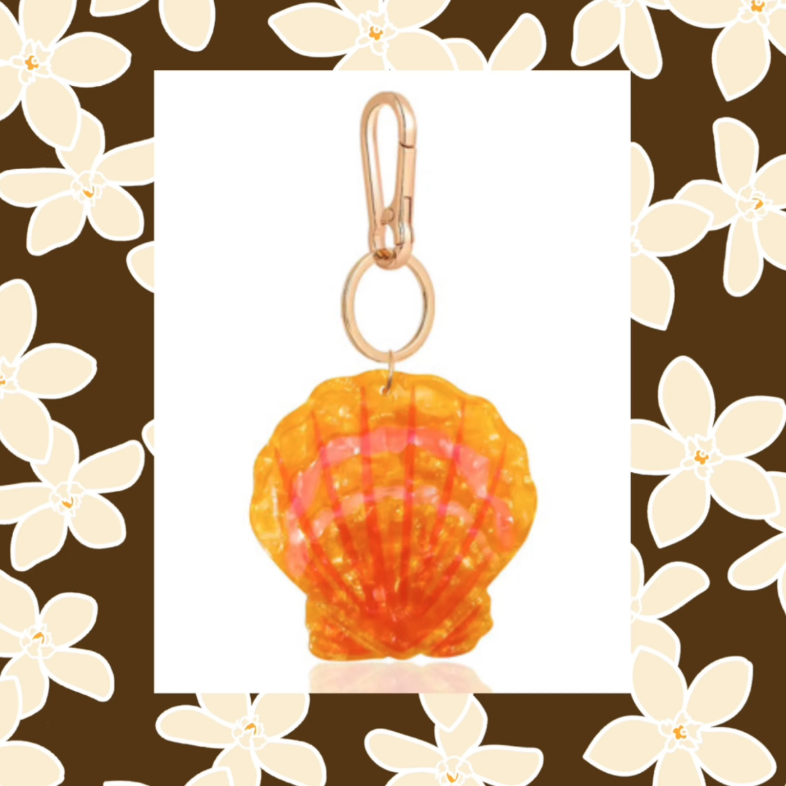 Sunrise Shell Bag Charm +Keychain