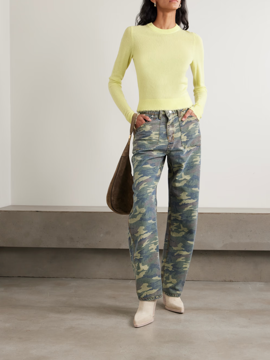 Cashmere Crewneck Pullover - Limeade