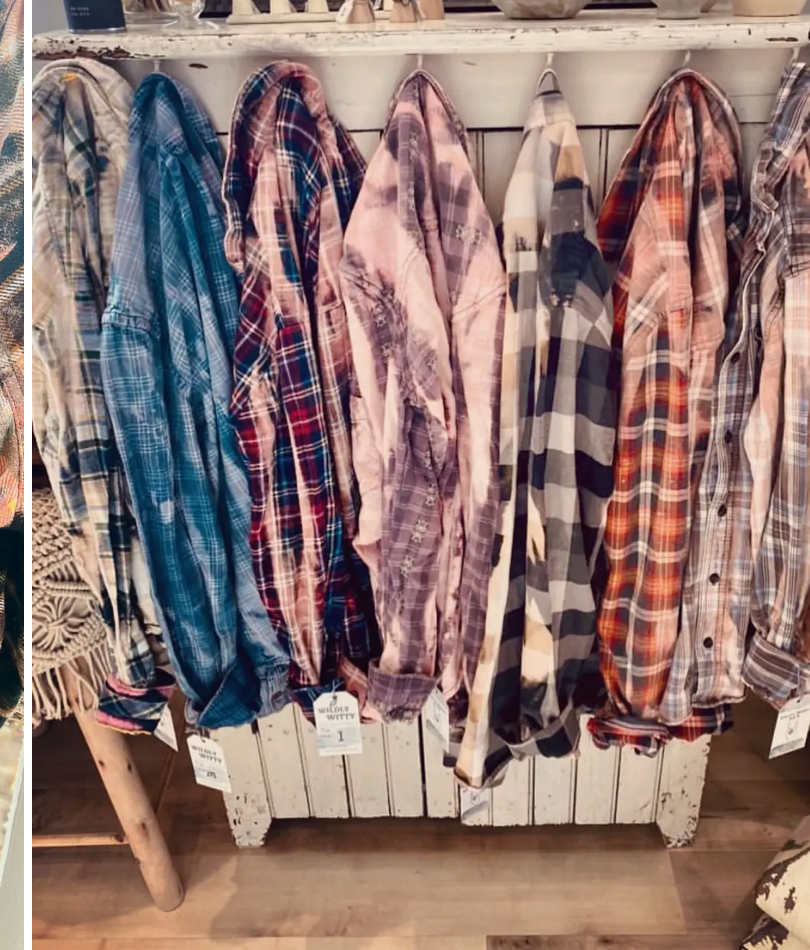 Wildly Witty Upcycled Flannel Adult