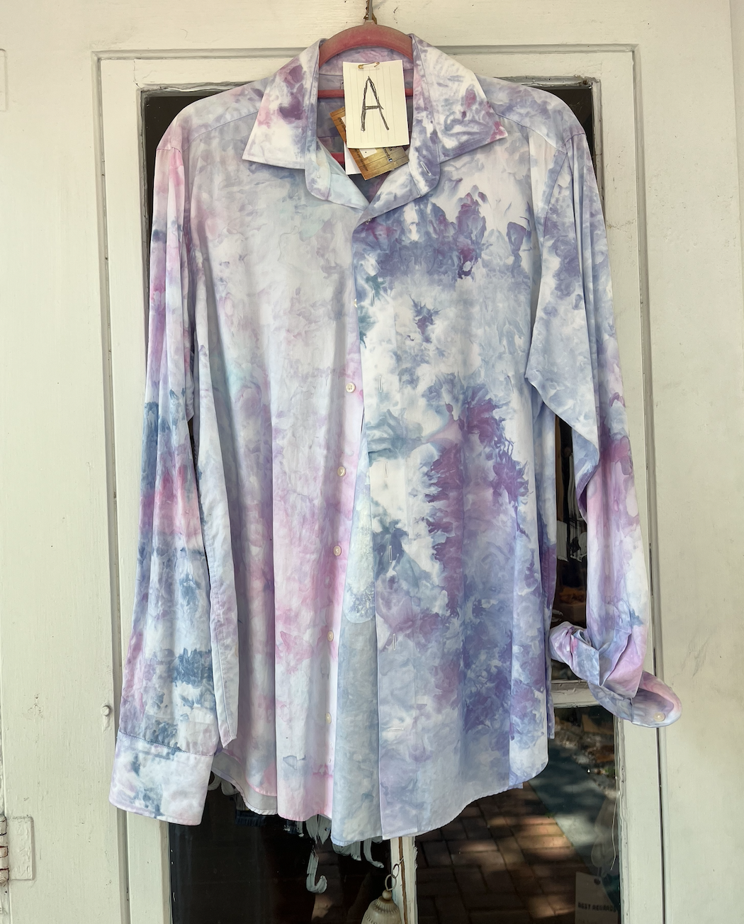Ice Dye ALOHA Button Up Shirt