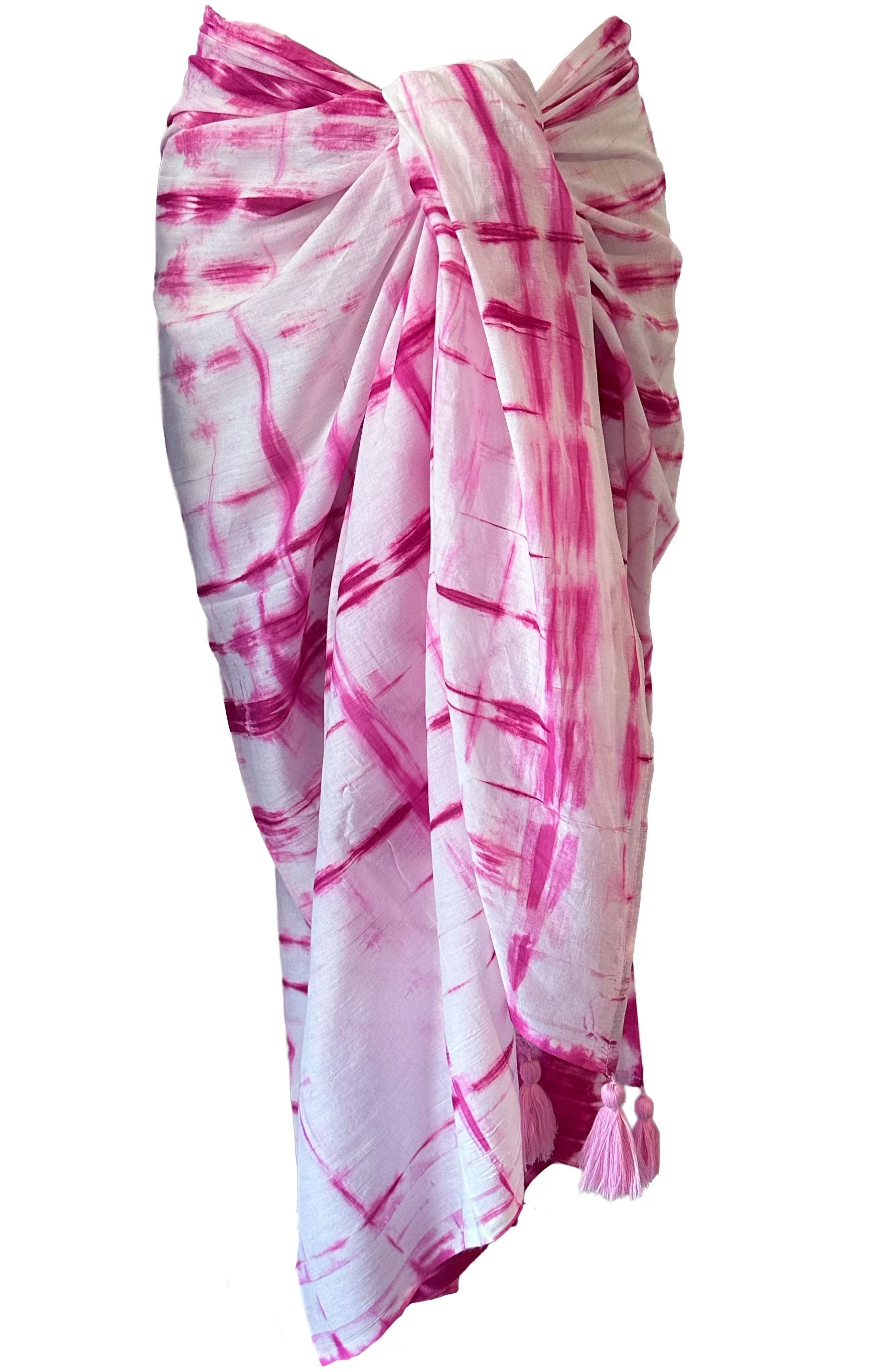 Cotton Saline Pareo Hibiscus Shibori
