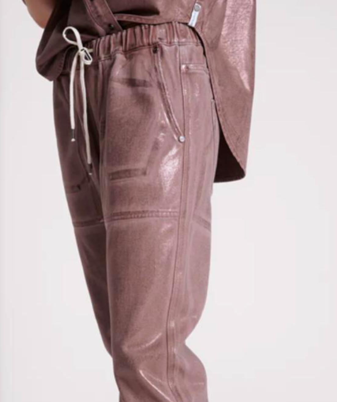 Shabbies denim Drawstring jean in Bronzed Chocolate