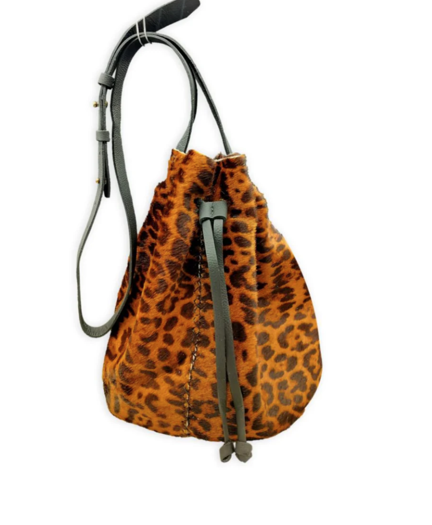 Chelsea Bag | leopard-print upcycled cowhide