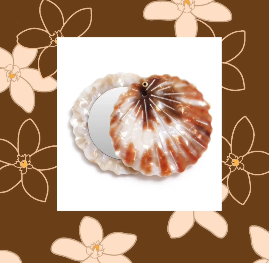 Opihi Shell Pocket Mirror